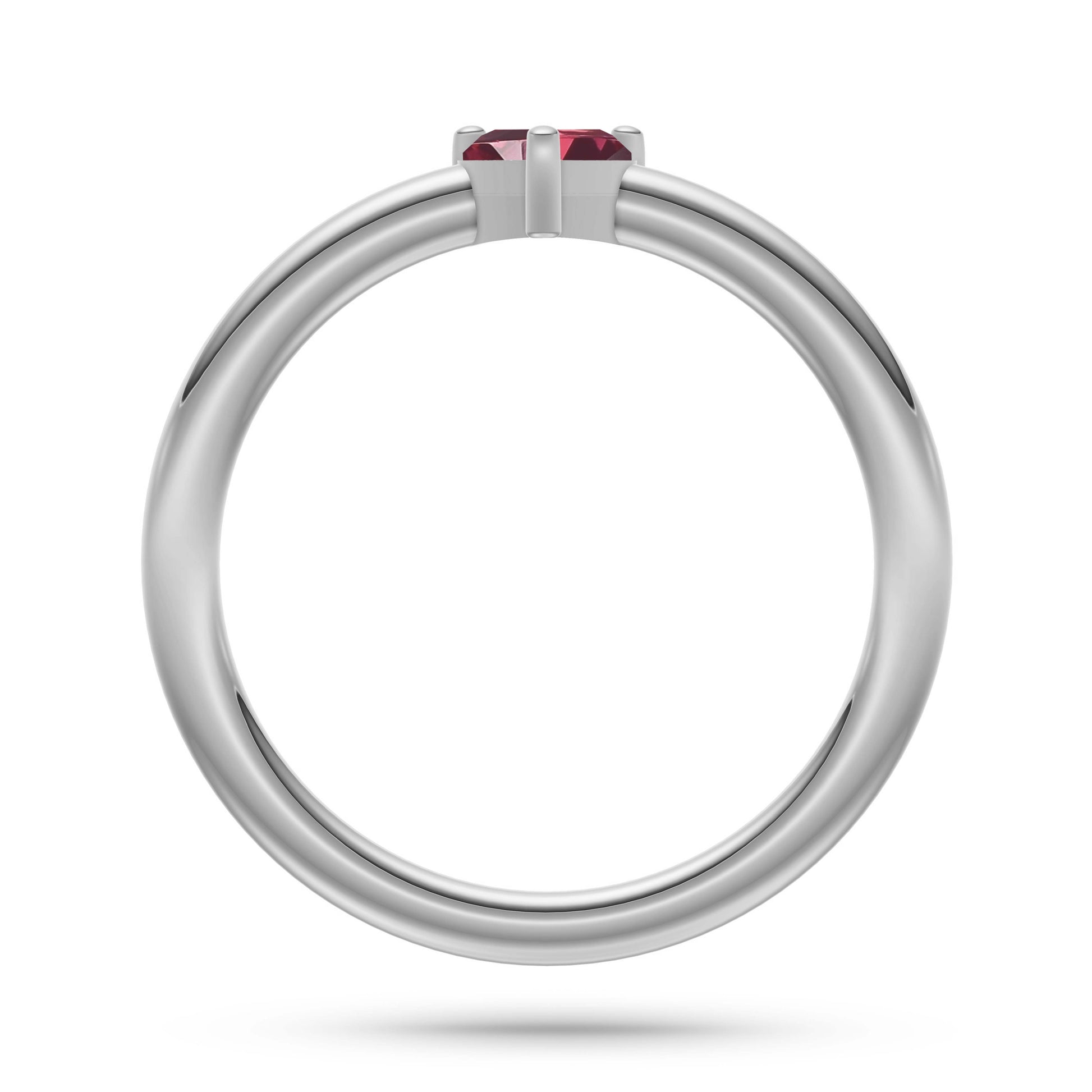 Heart Shape Tourmailne Solitaire Ring in 14K Gold