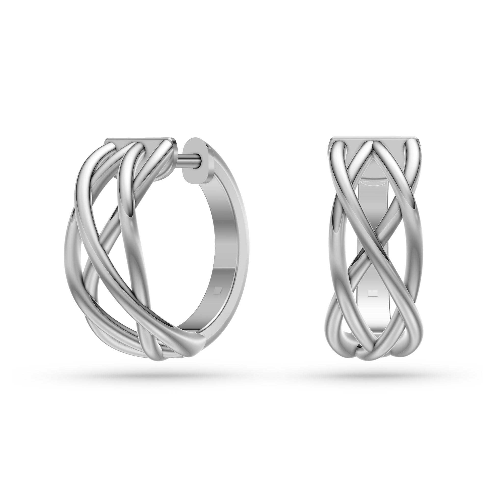 Interlace Gold Hoop Earrings in 14K Gold