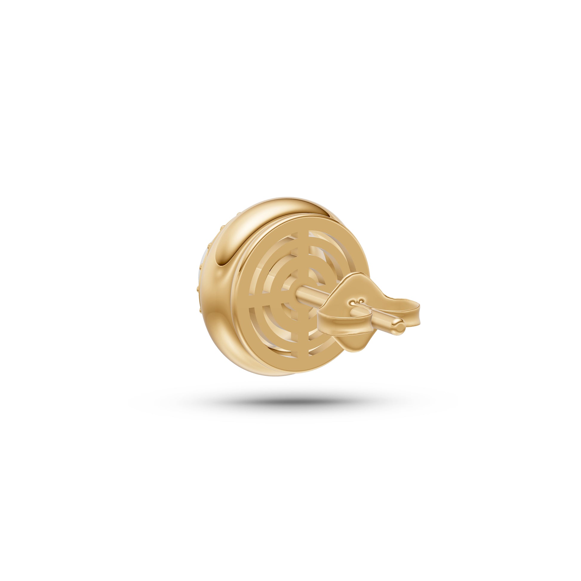 Pearl & Diamond Stud Earrings in 14K Gold