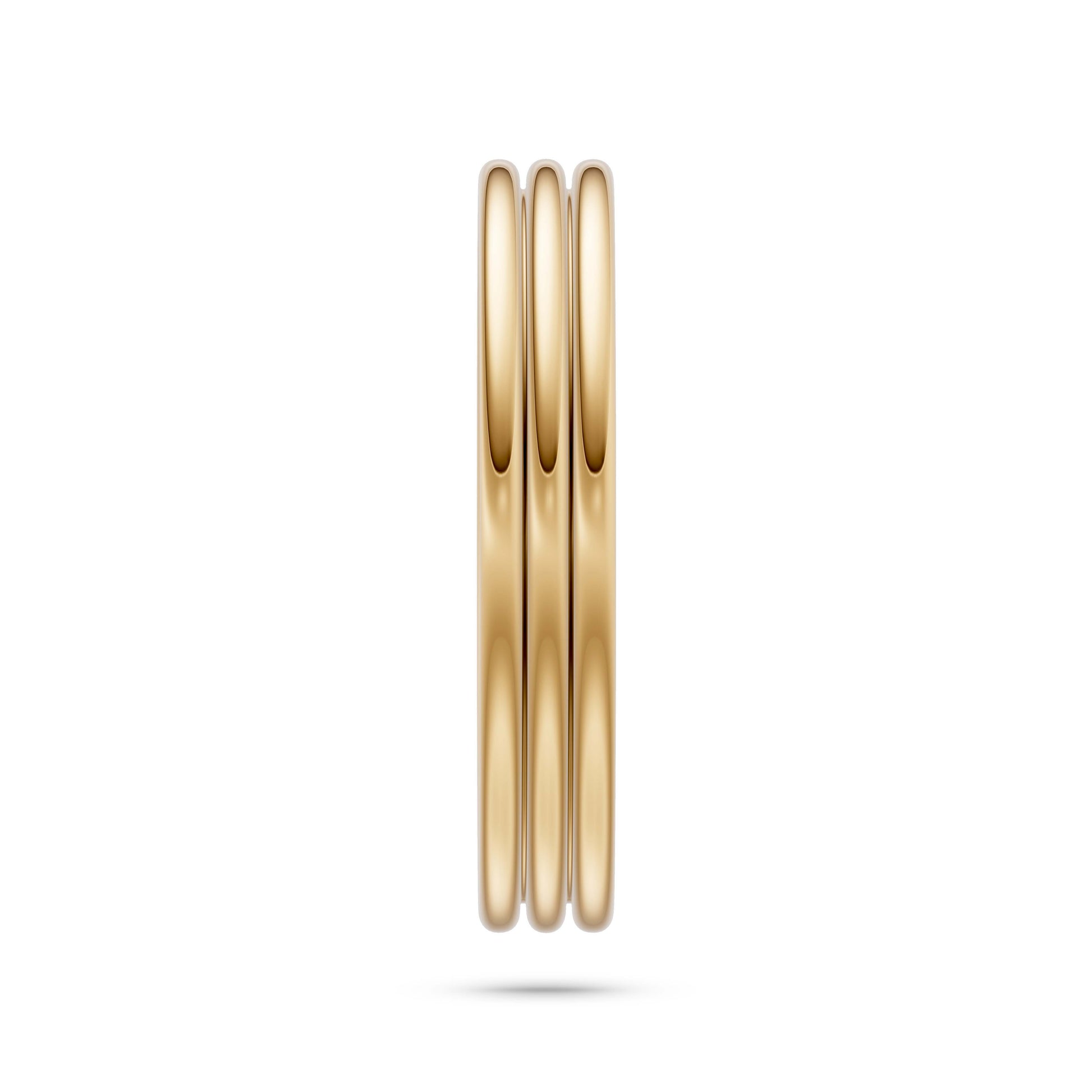 Layered Wave Band Ring in 14K Gold