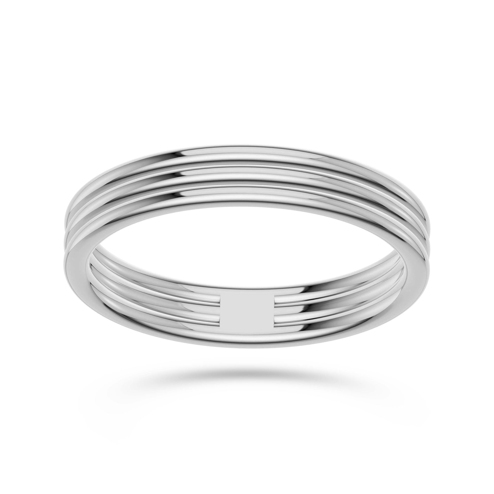 Layered Wave Band Ring in 14K Gold
