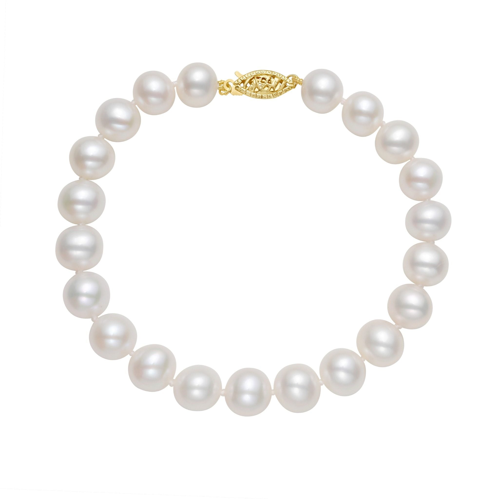 8-8.5mm Freshwater Pearl Bracelet In 14K Gold