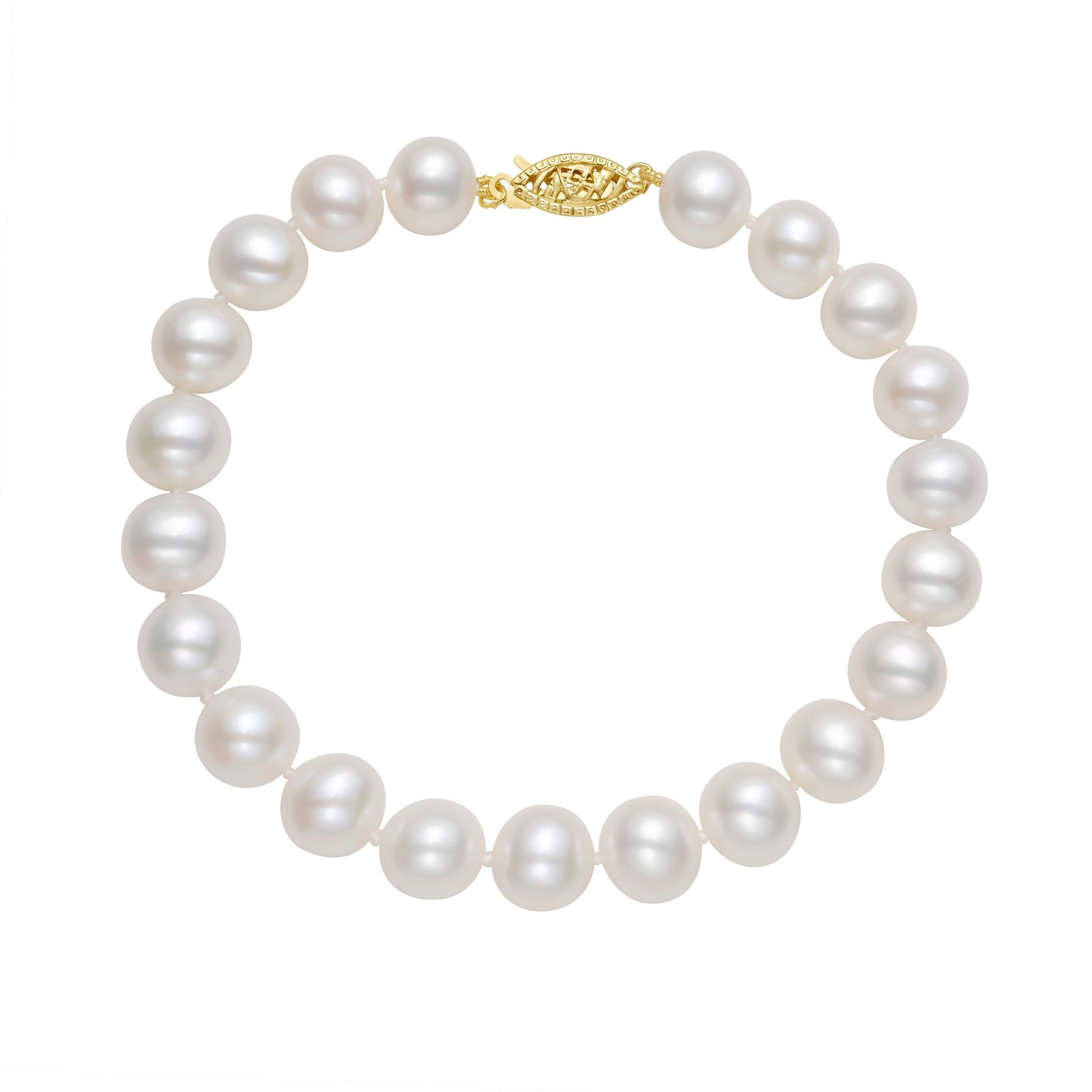 8-8.5mm Freshwater Pearl Bracelet In 14K Gold