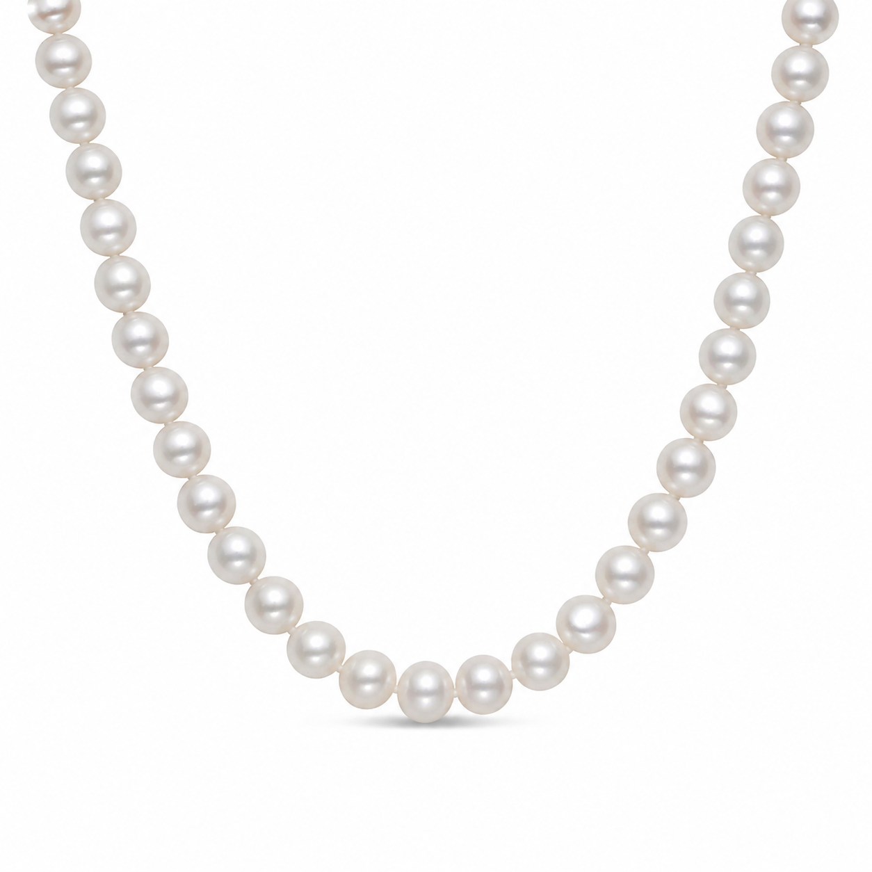 8-8.5mm Freshwater Pearl Necklace In 14K Gold
