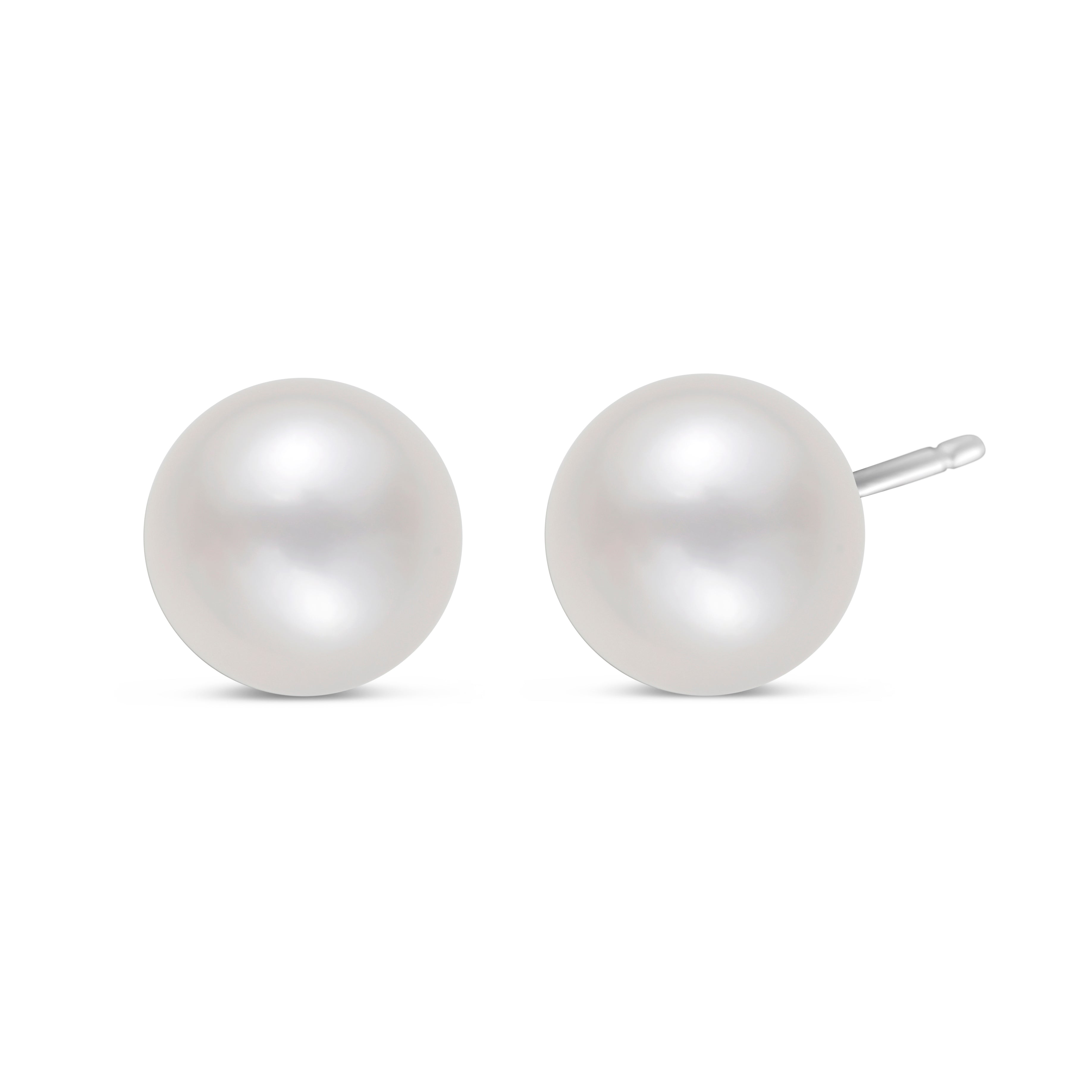 8-8.5mm Freshwater Pearl Stud Earrings In 14K Gold