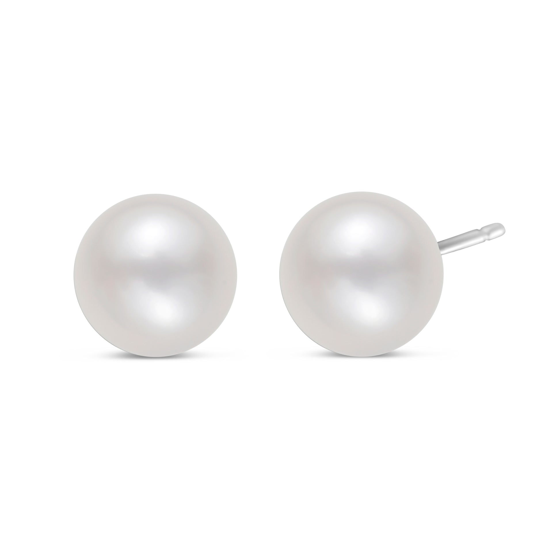 8-8.5mm Freshwater Pearl Stud Earrings In 14K Gold