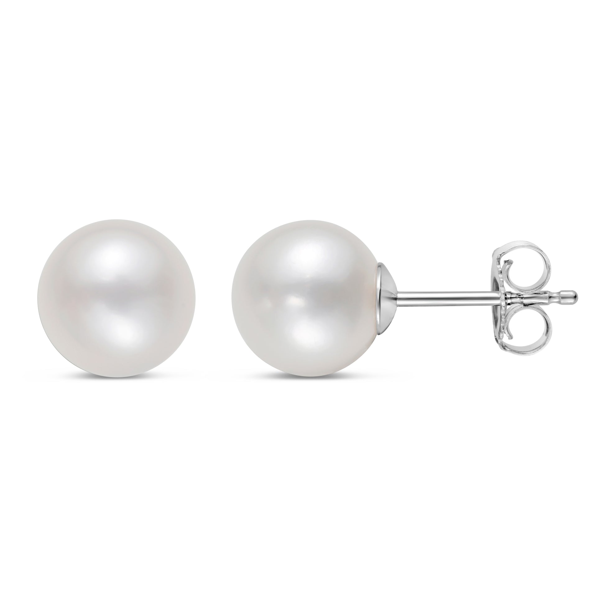 8-8.5mm Freshwater Pearl Stud Earrings In 14K Gold