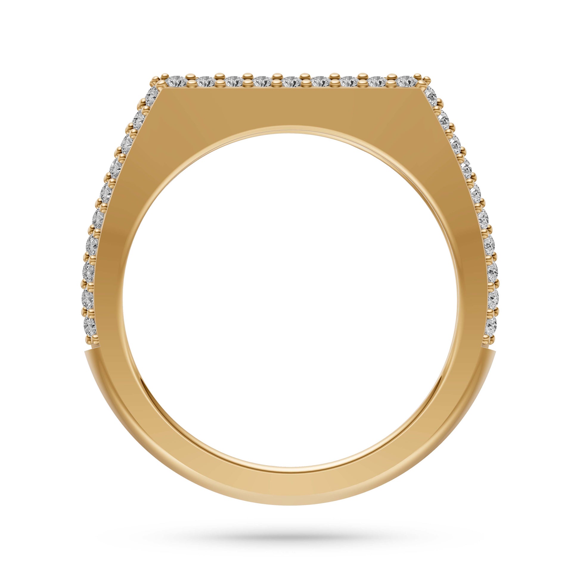 Luxe Diamond Cage Band Ring in 14K Gold