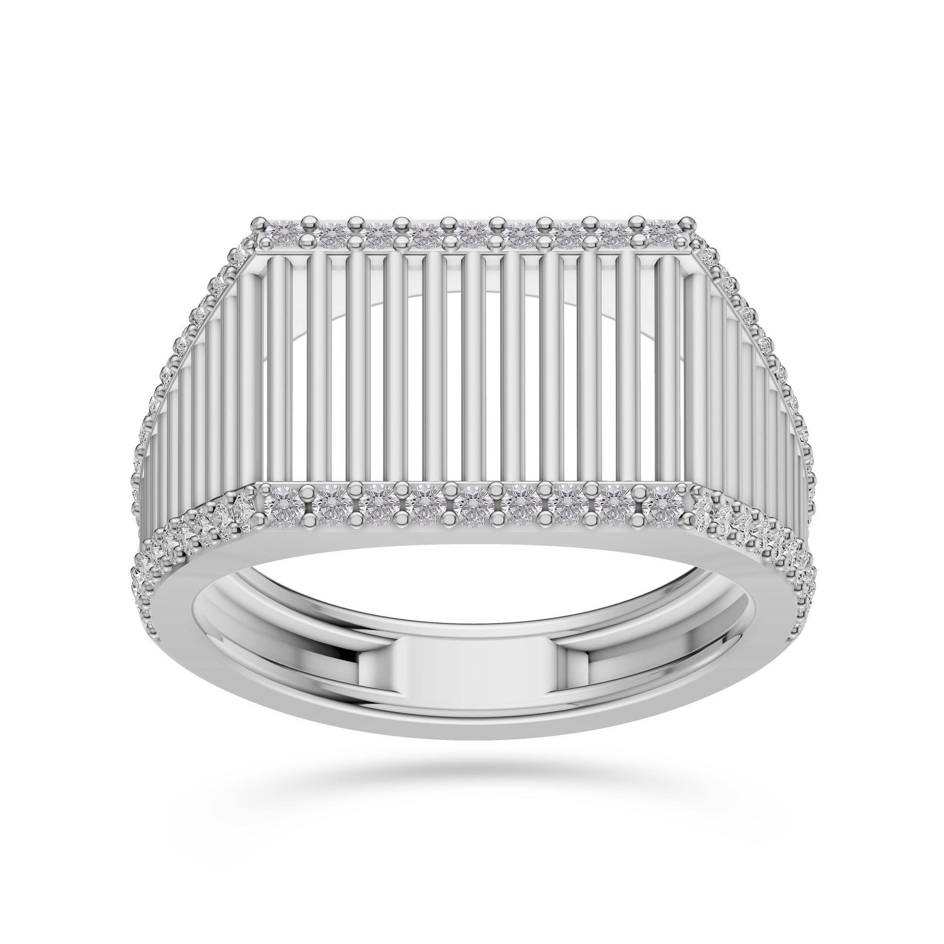 Luxe Diamond Cage Band Ring in 14K Gold