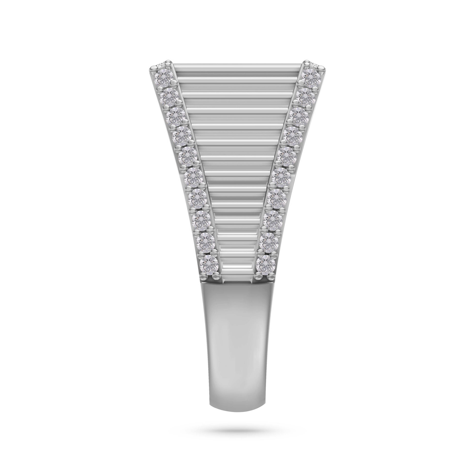 Luxe Diamond Cage Band Ring in 14K Gold