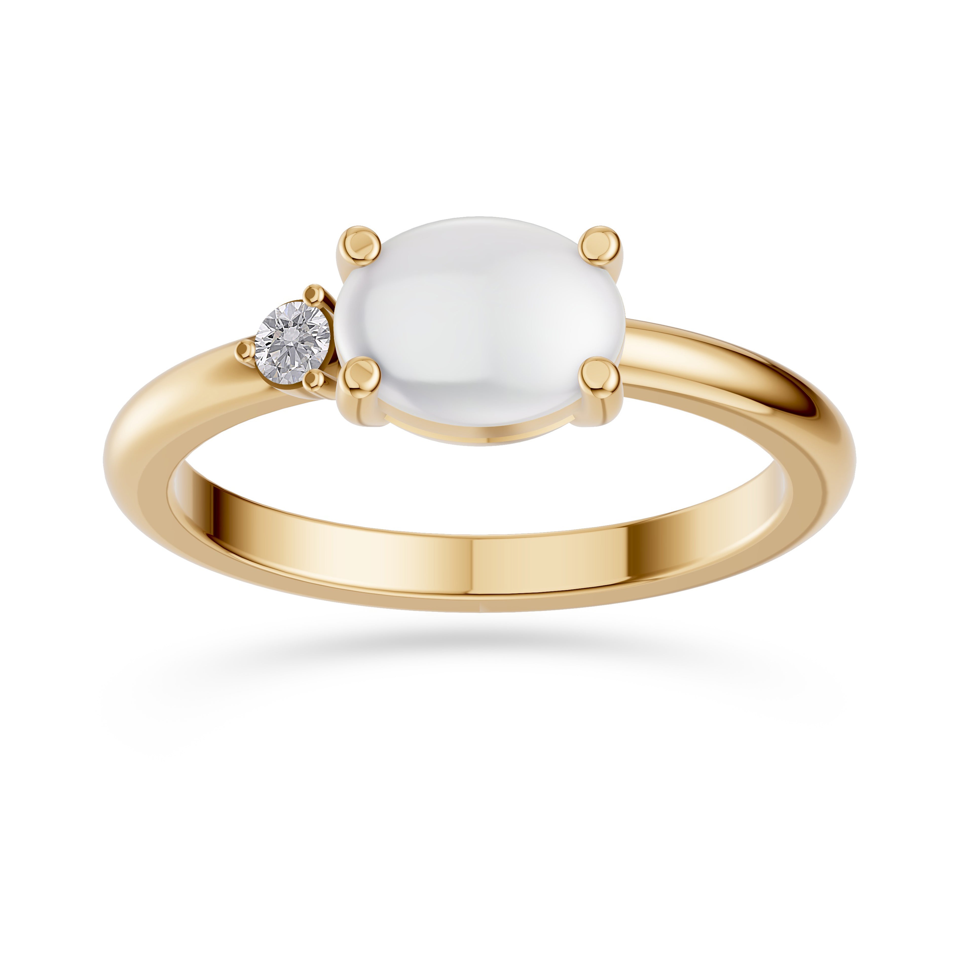 Luxury Opal and Diamond Ring in 14K Gold