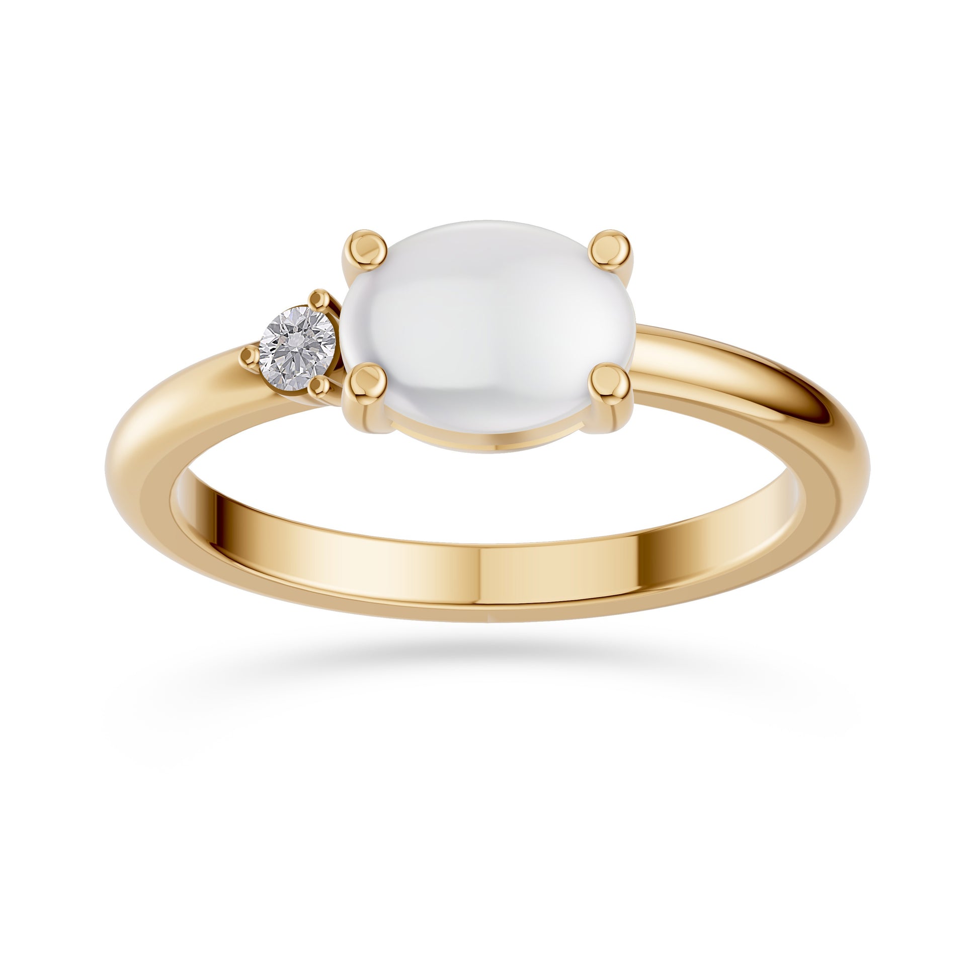 Luxury Opal and Diamond Ring in 14K Gold