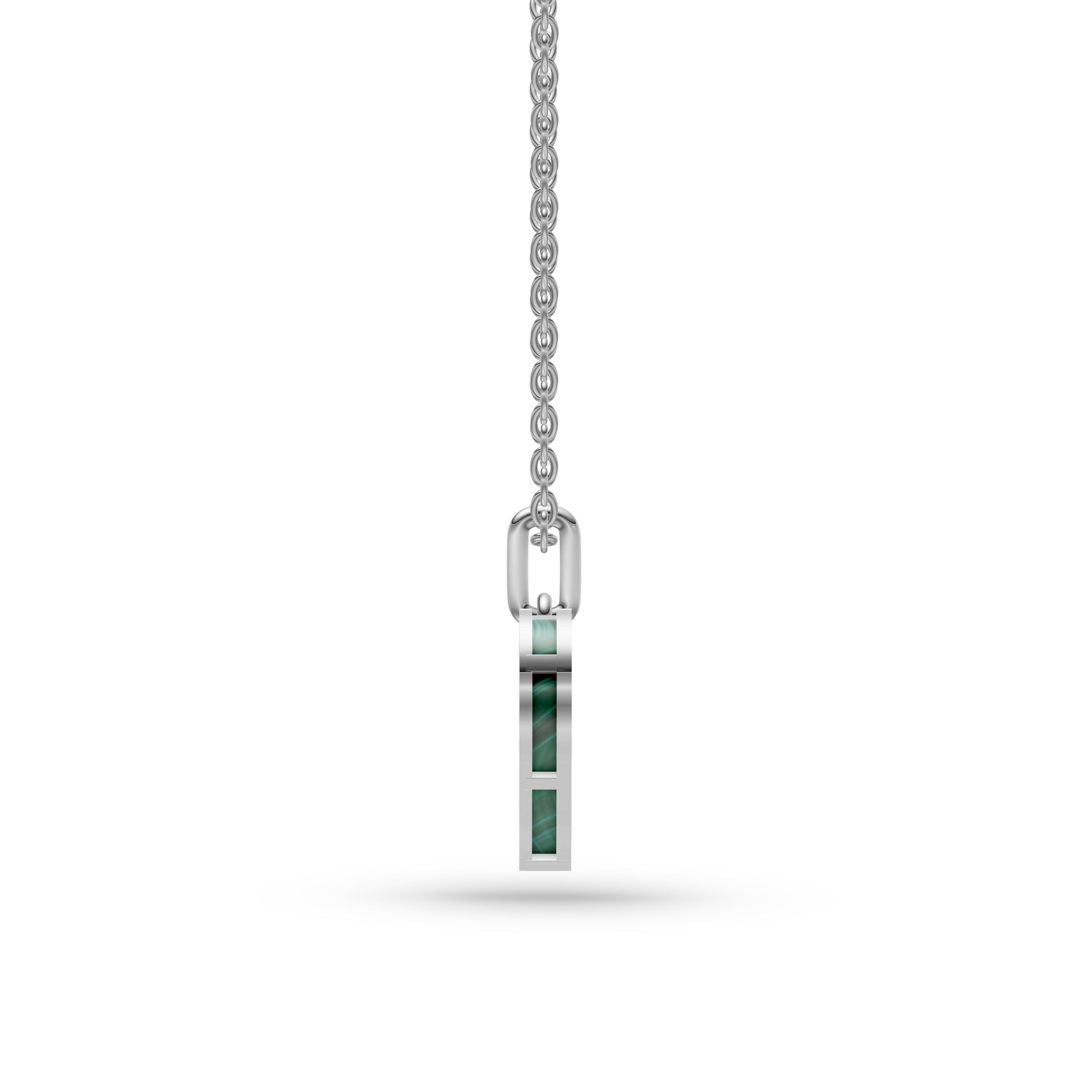Malachite Sunburst Heart Necklace In 14K Gold