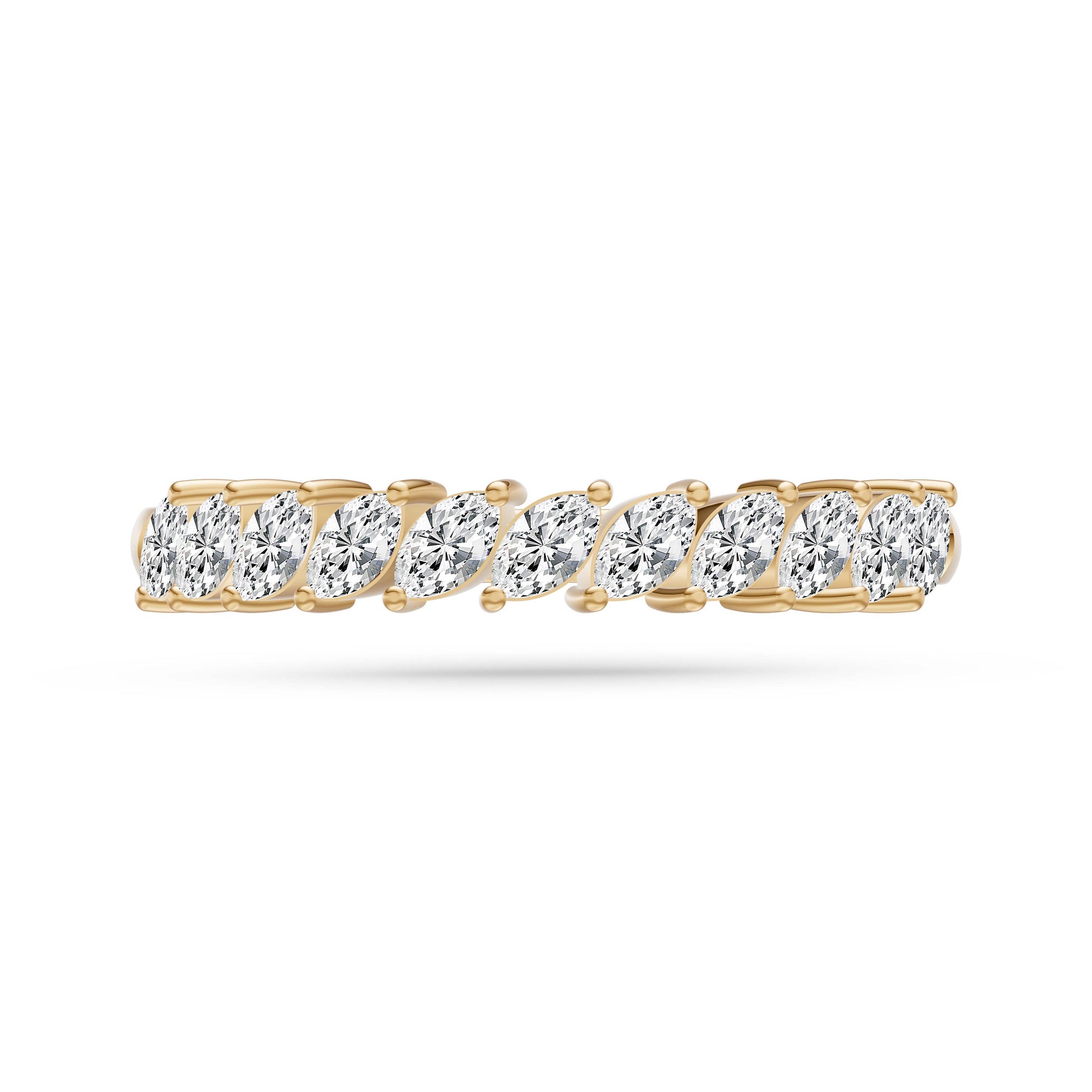 Marquise Diamond Band Ring In 14K Gold