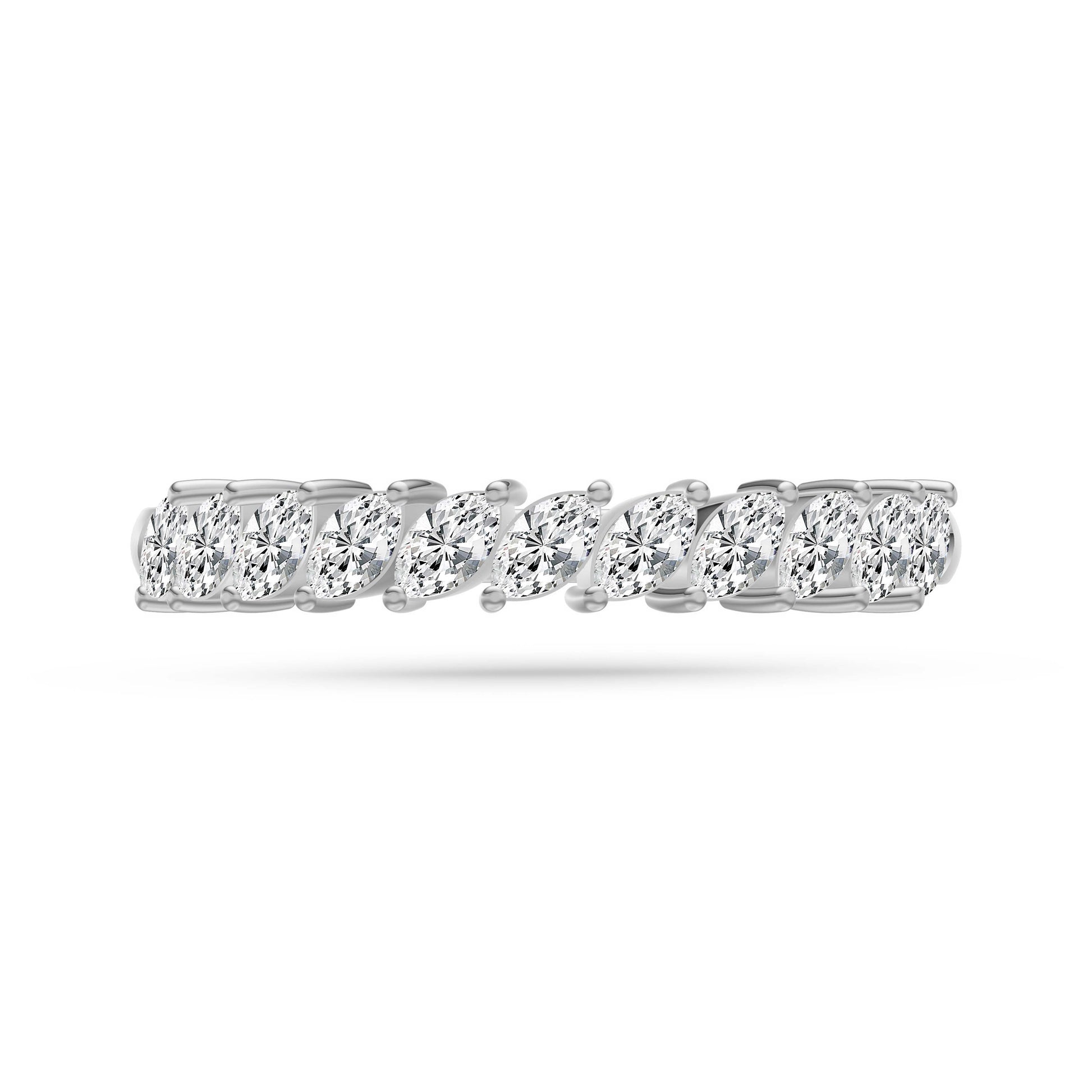 Marquise Diamond Band Ring In 14K Gold
