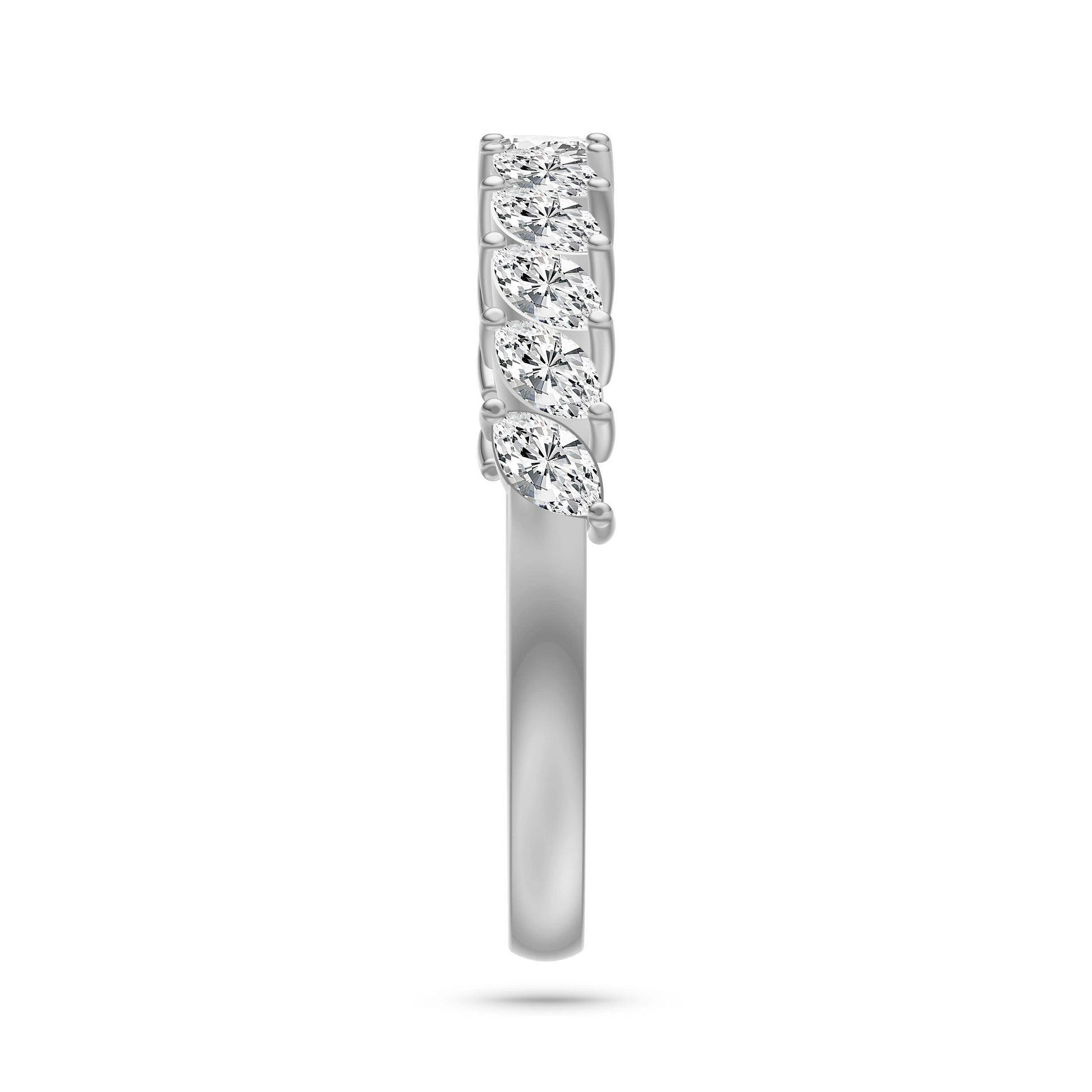 Marquise Diamond Band Ring In 14K Gold