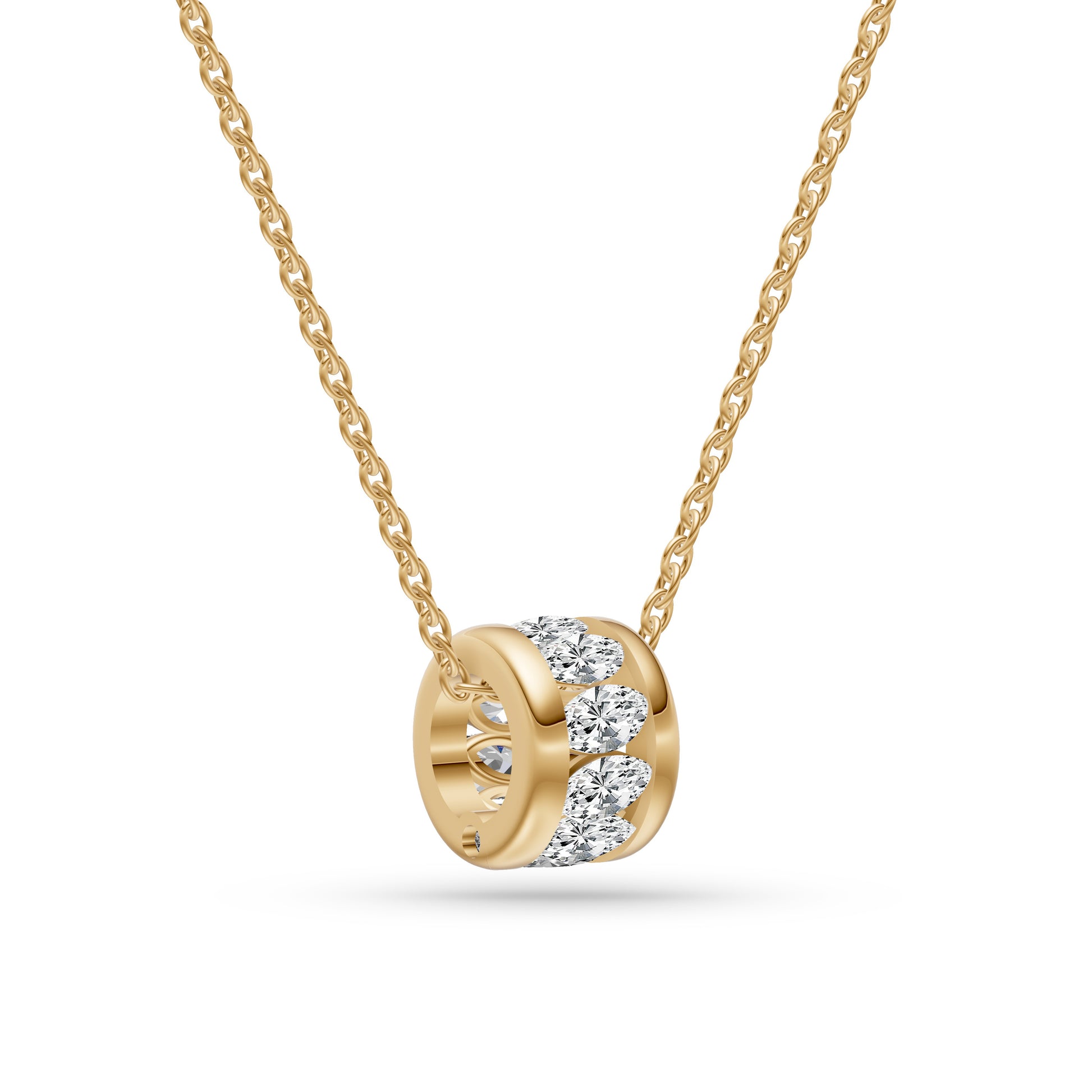 Marquise Diamond Bar Necklace in 14K Gold