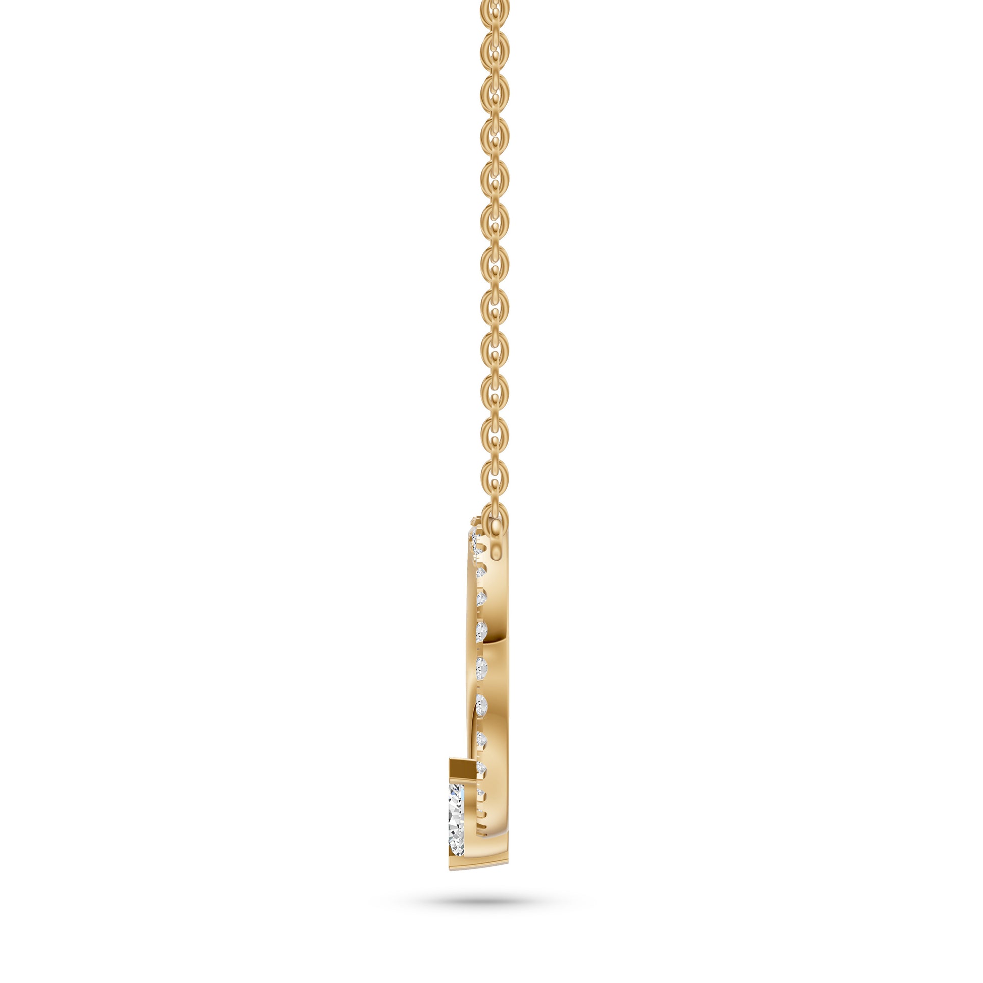 Marquise Diamond Circle Necklace in 14K Gold