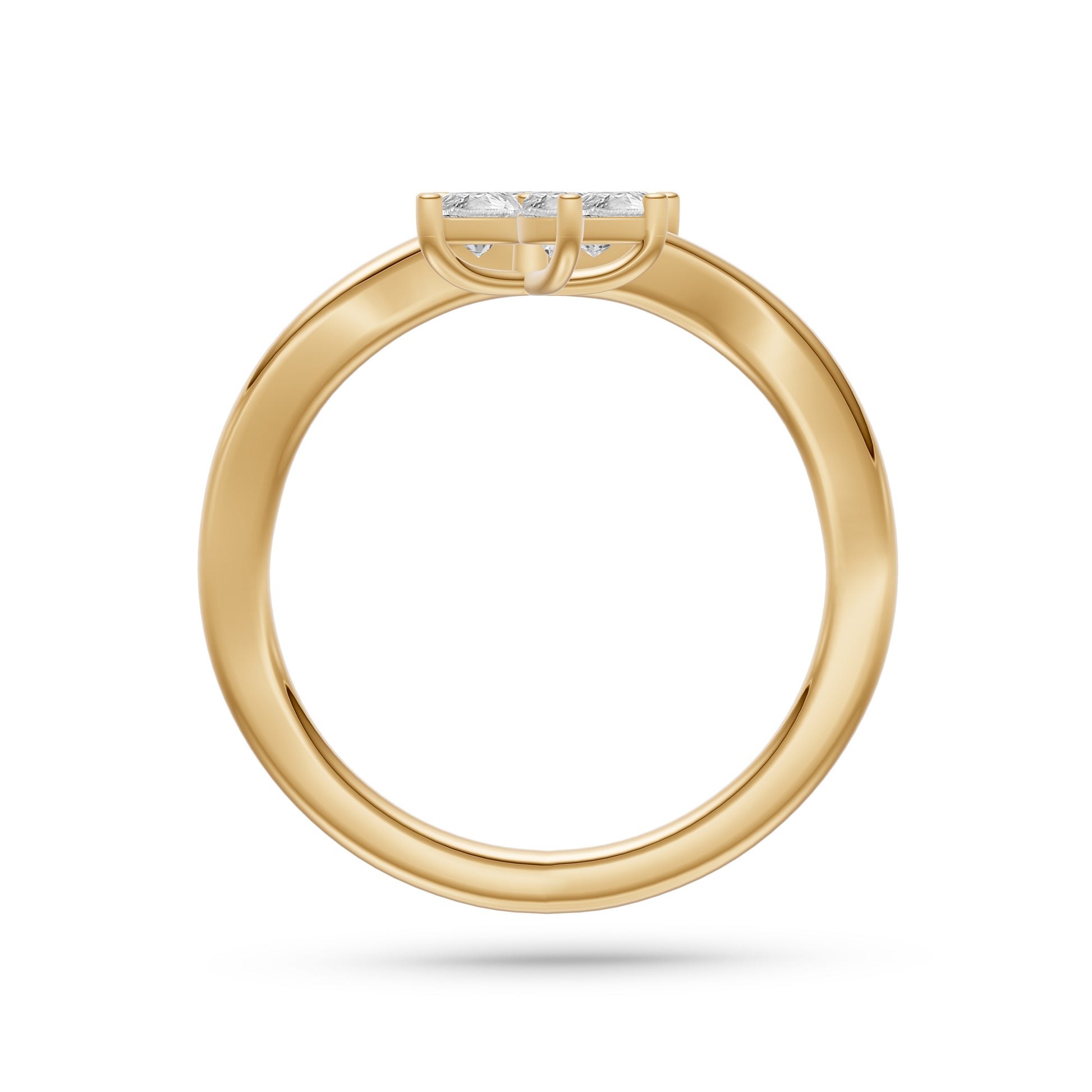 Marquise Diamond Double Flower Ring In 14K Gold