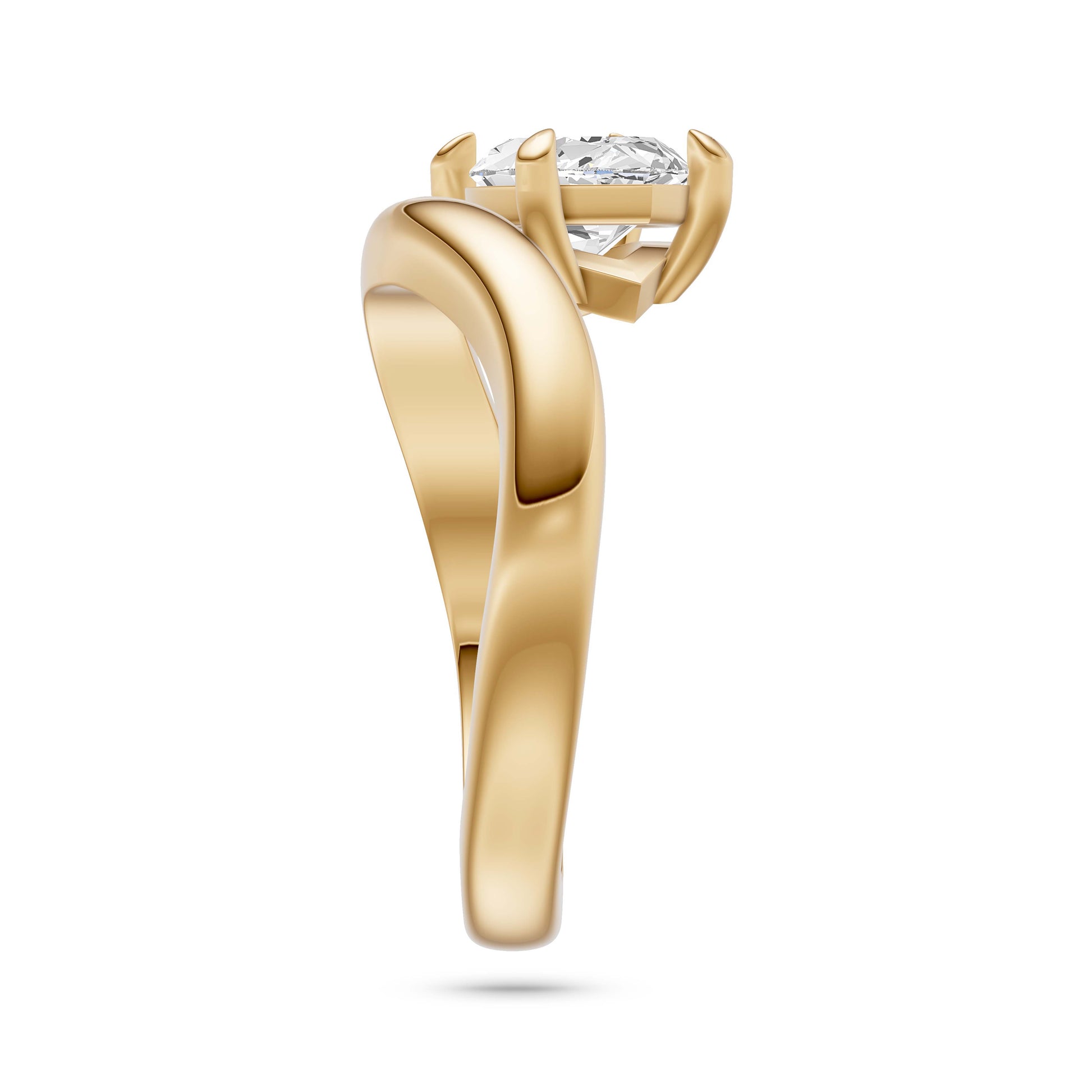 Marquise Diamond Solitaire Ring in 14K Gold