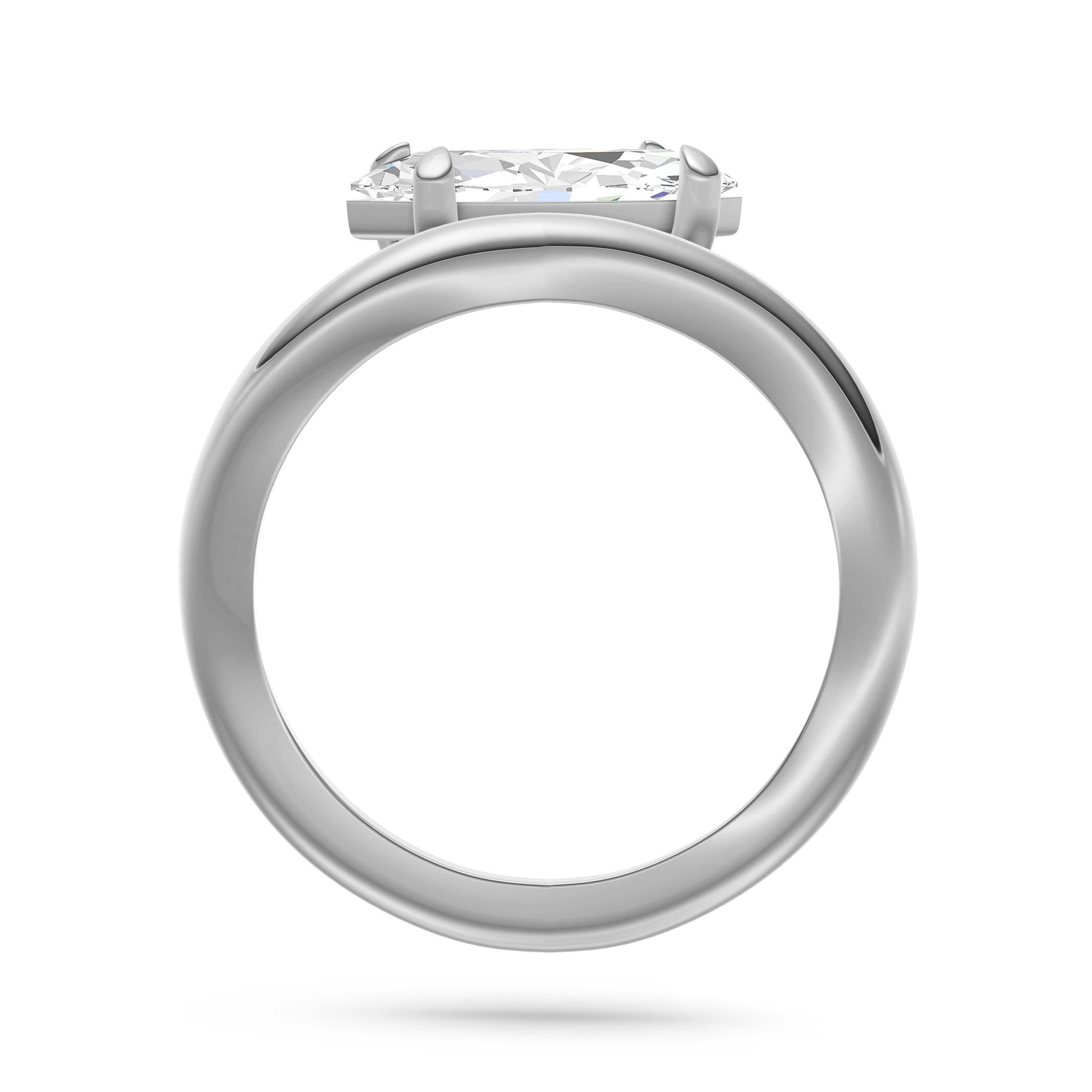 Marquise Diamond Solitaire Ring in 14K Gold