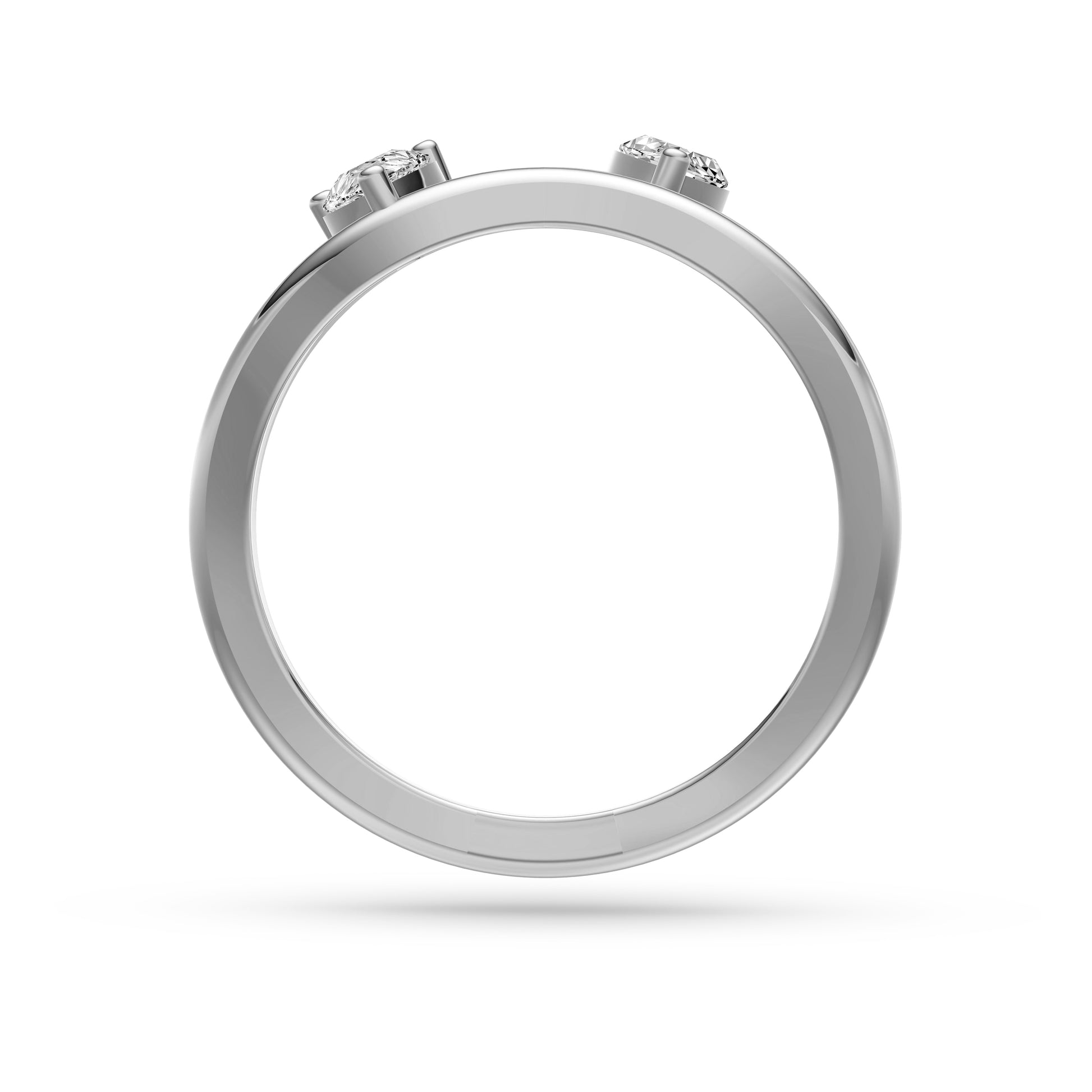 Marquise and Pear Diamond Multi-Band Ring in 14K Gold