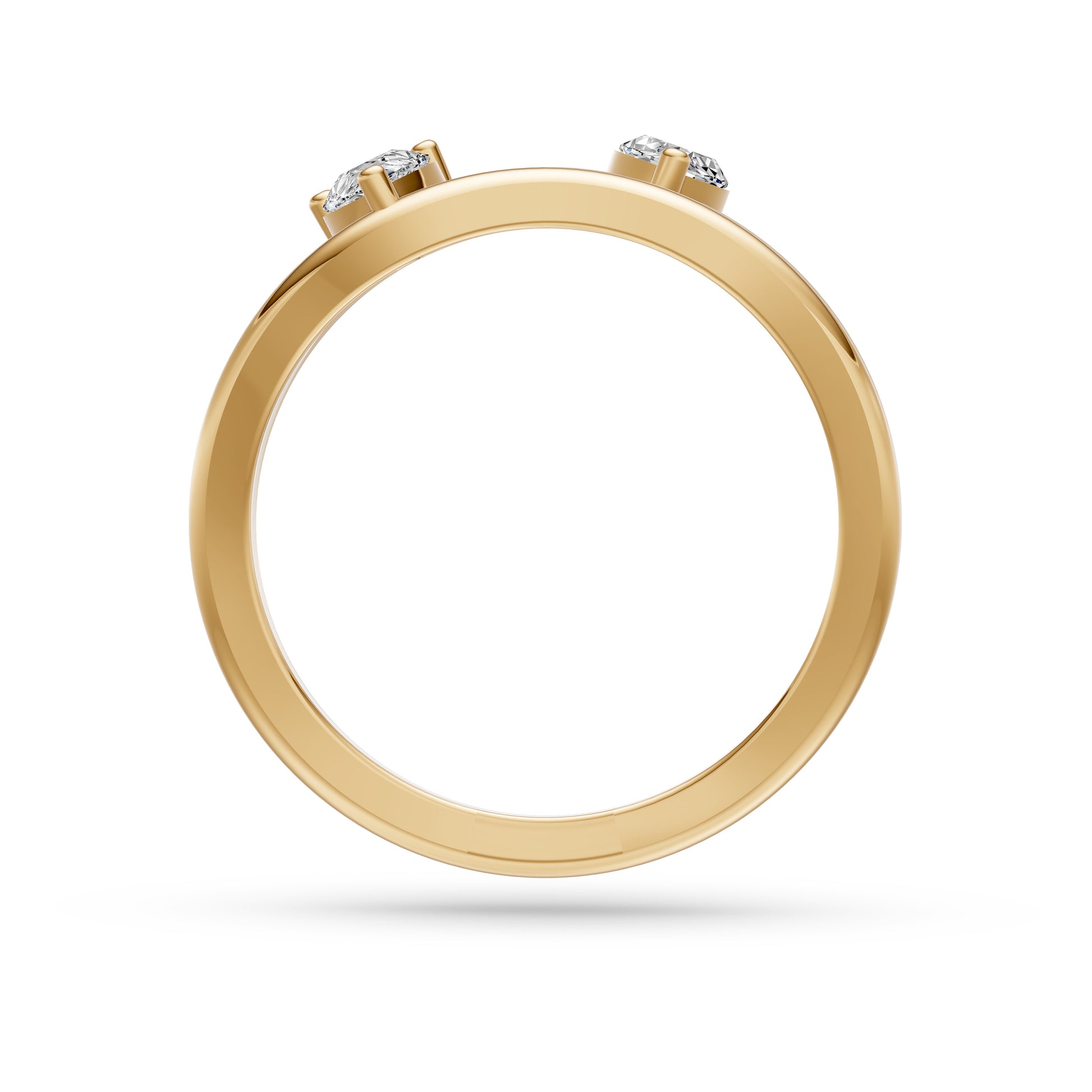 Marquise and Pear Diamond Multi-Band Ring in 14K Gold