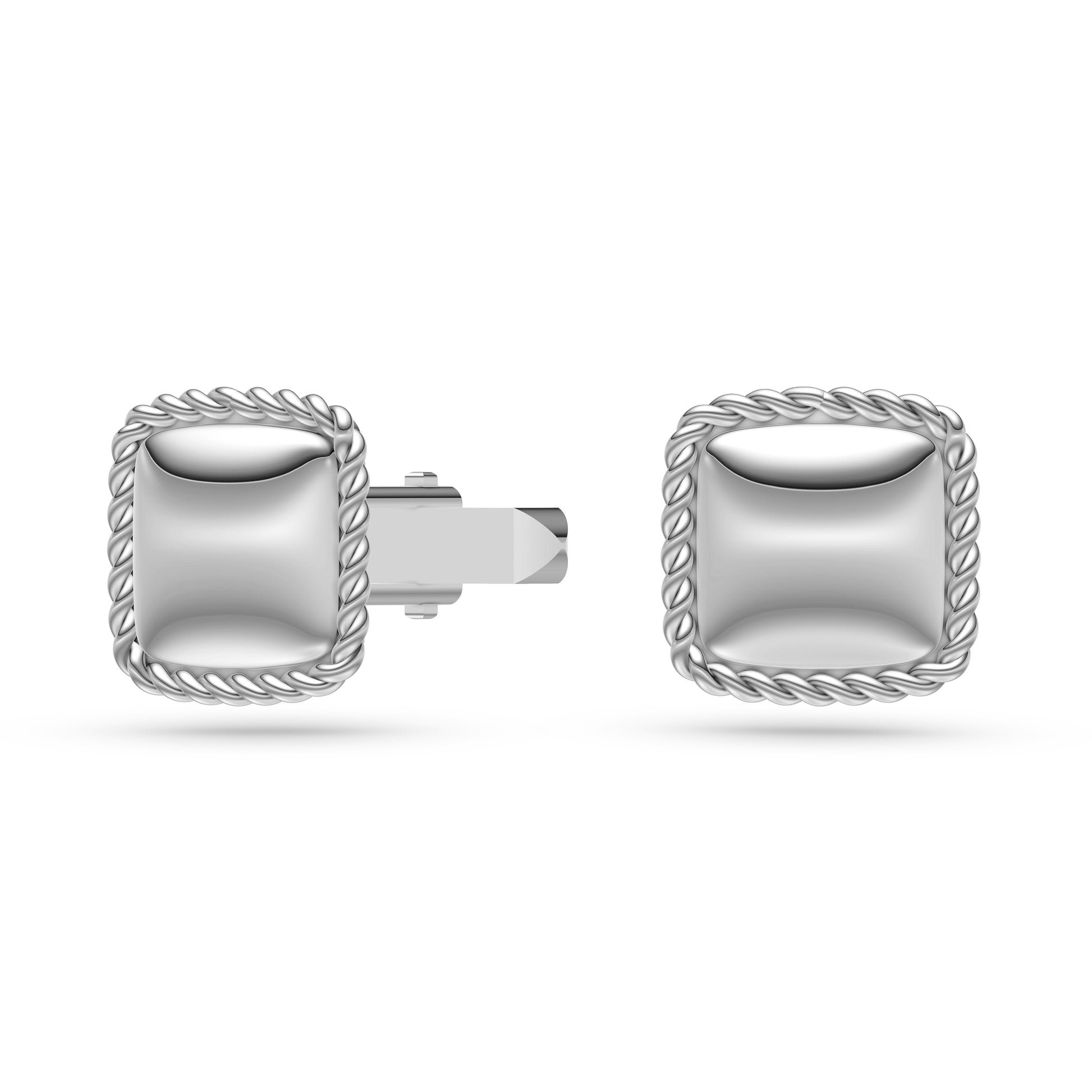 Monarch Square Cufflinks in Sterling Silver