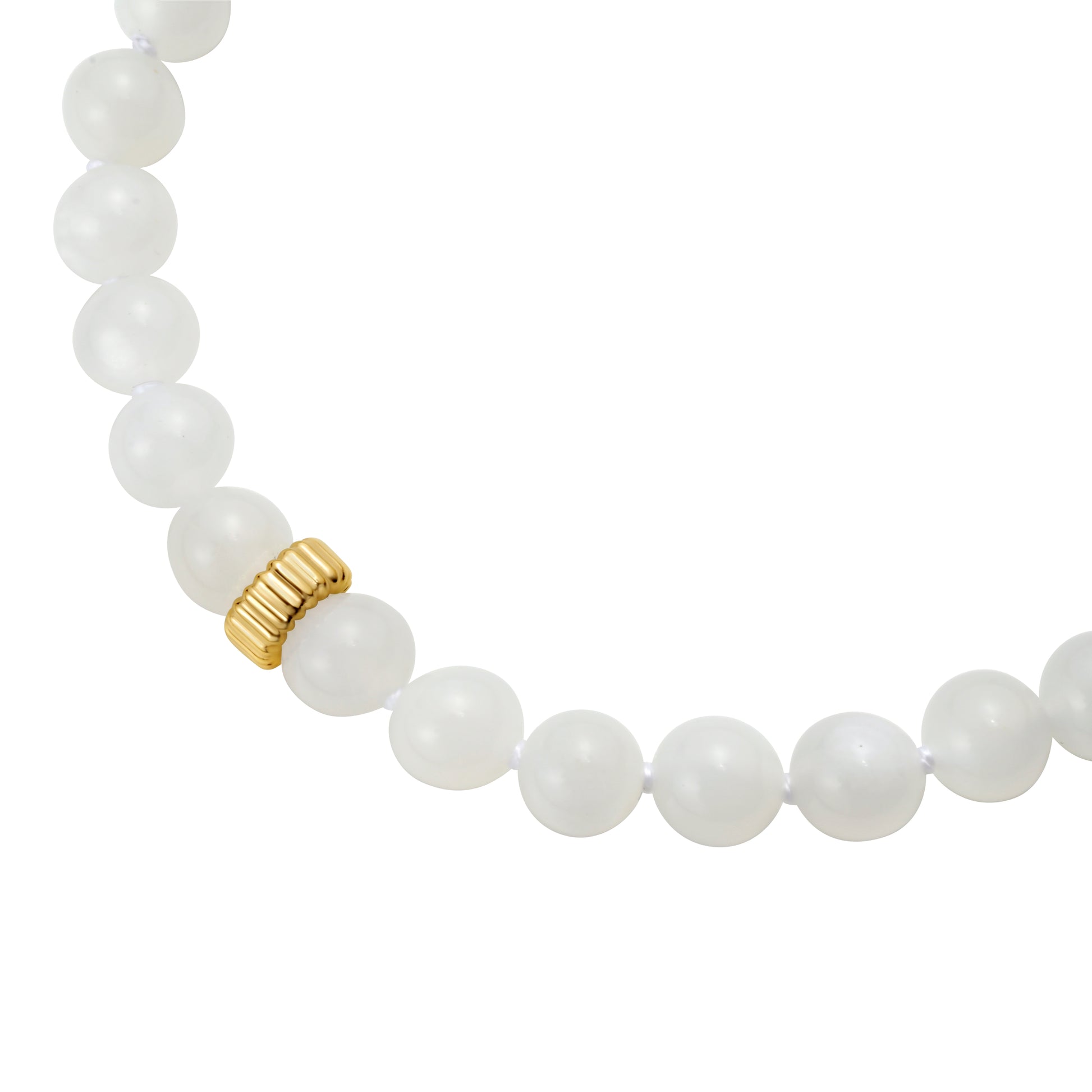 Moonstone Bead Bracelet In 14K Gold