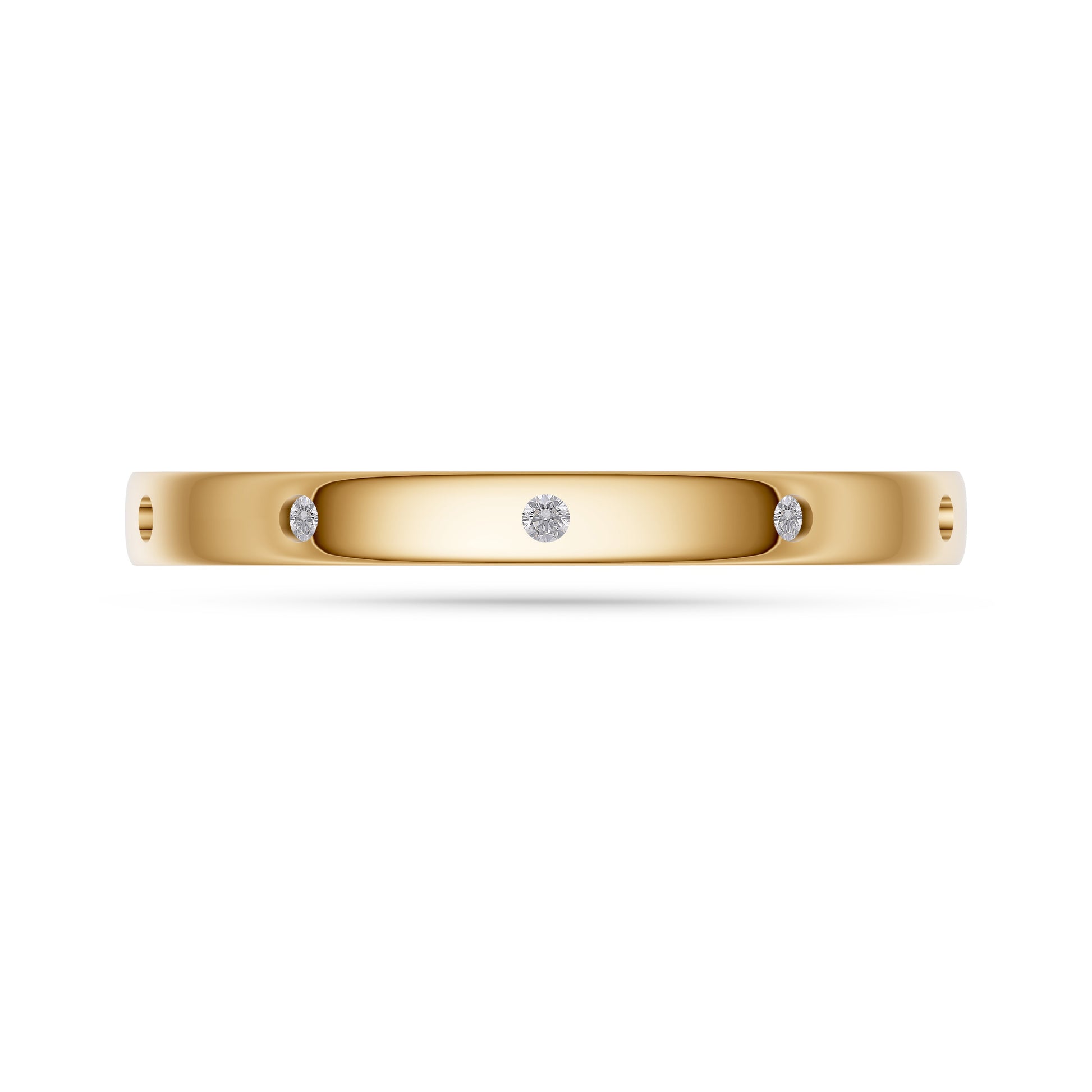 Diamond Orbit Band Ring in 14K Gold