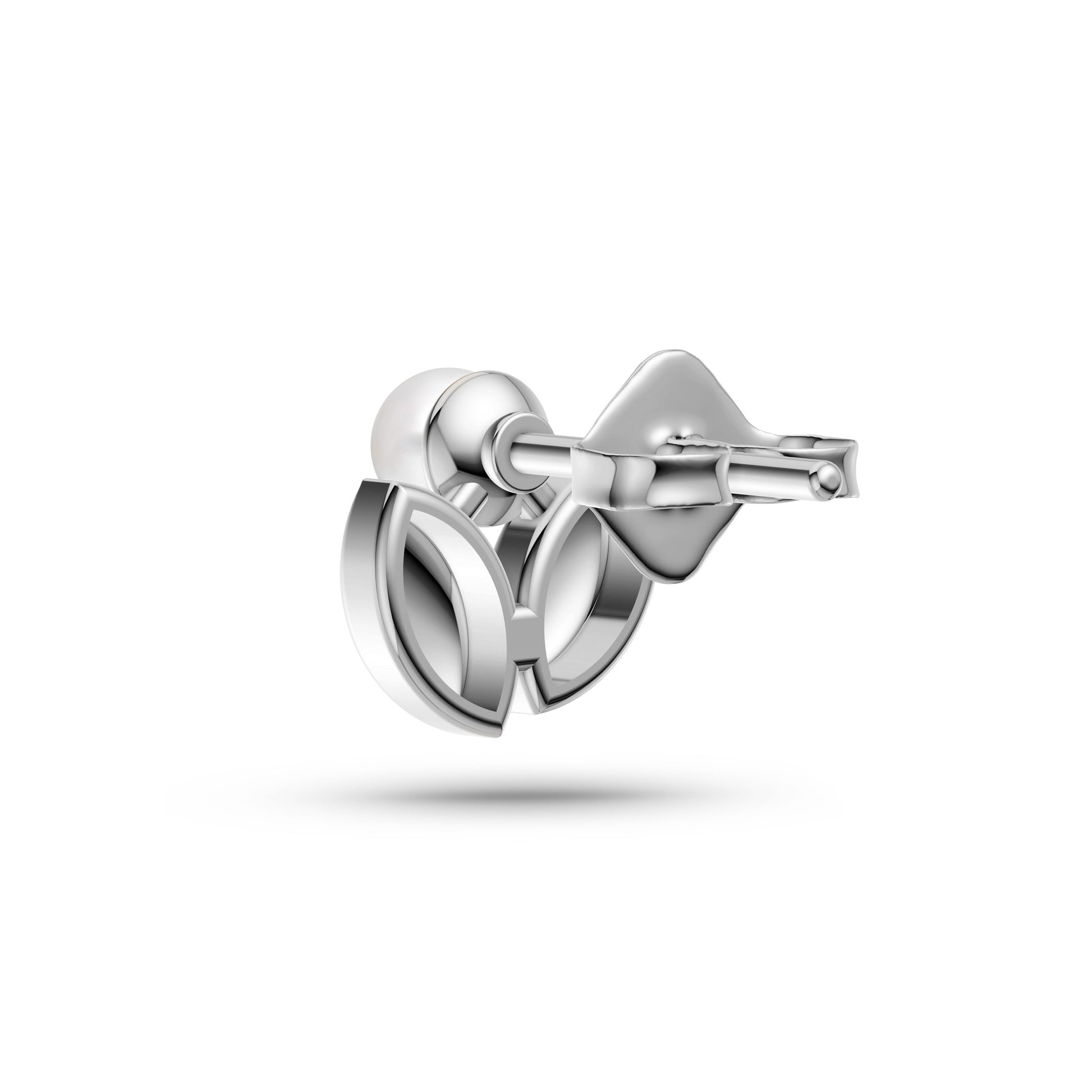 Nature-Inspired Freshwater Pearl Stud Earrings In 14K Gold