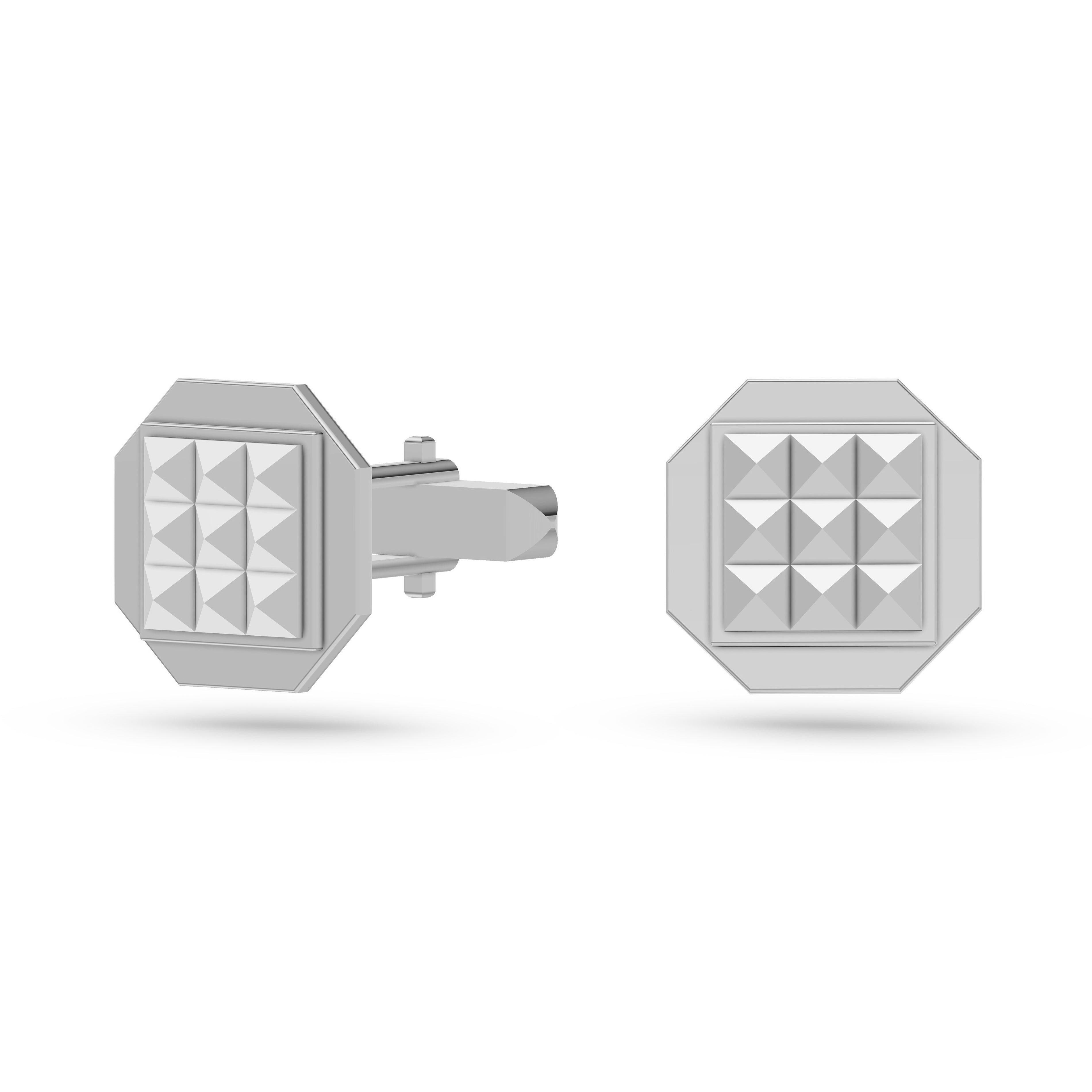 Octagon Geo Cufflinks in Sterling Silver