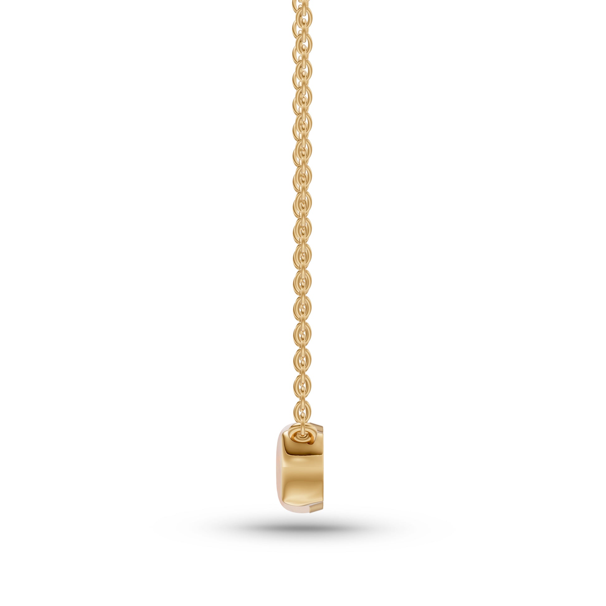 Opal Moon Necklace in 14K Gold