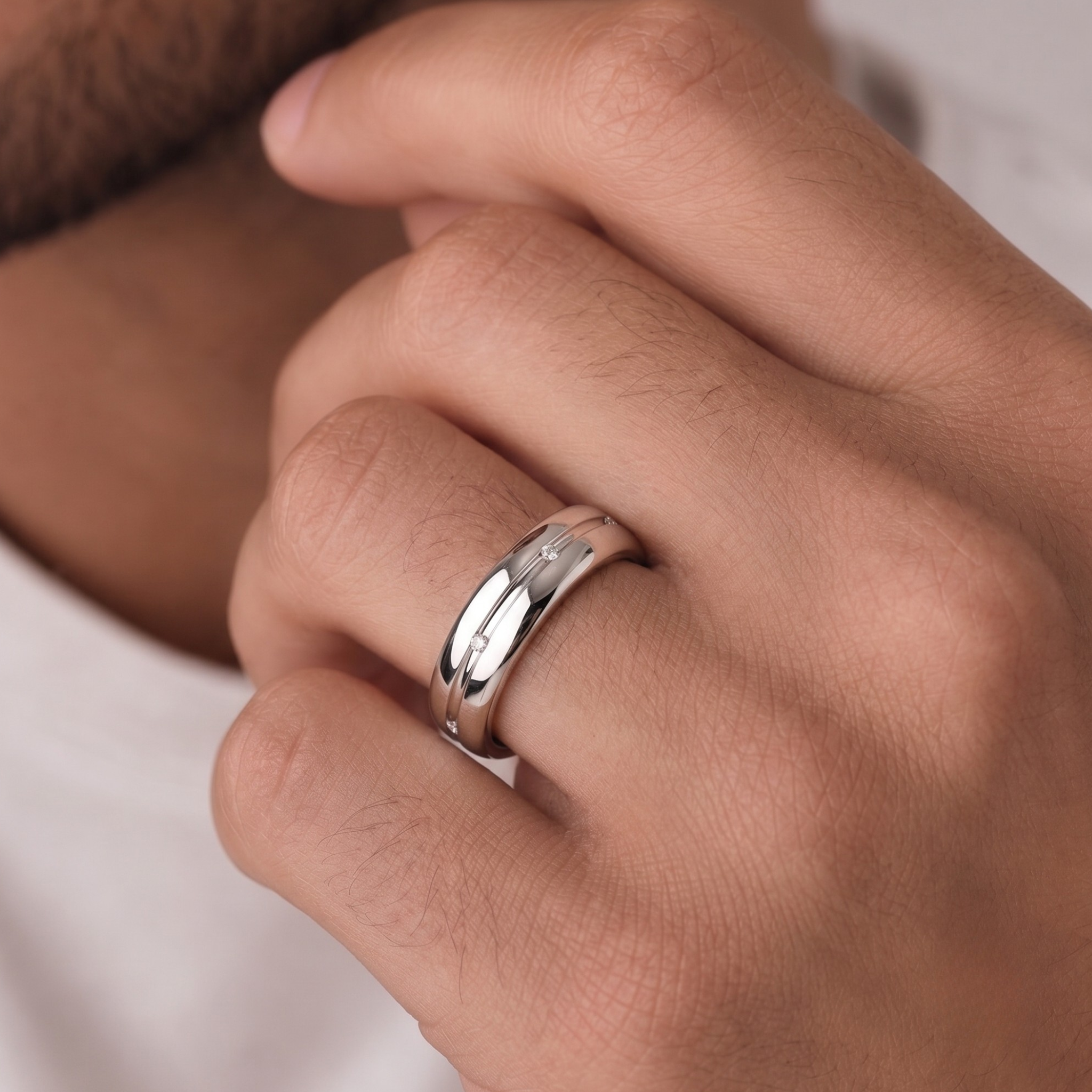 Orion Diamond Studded In Sterling Silver