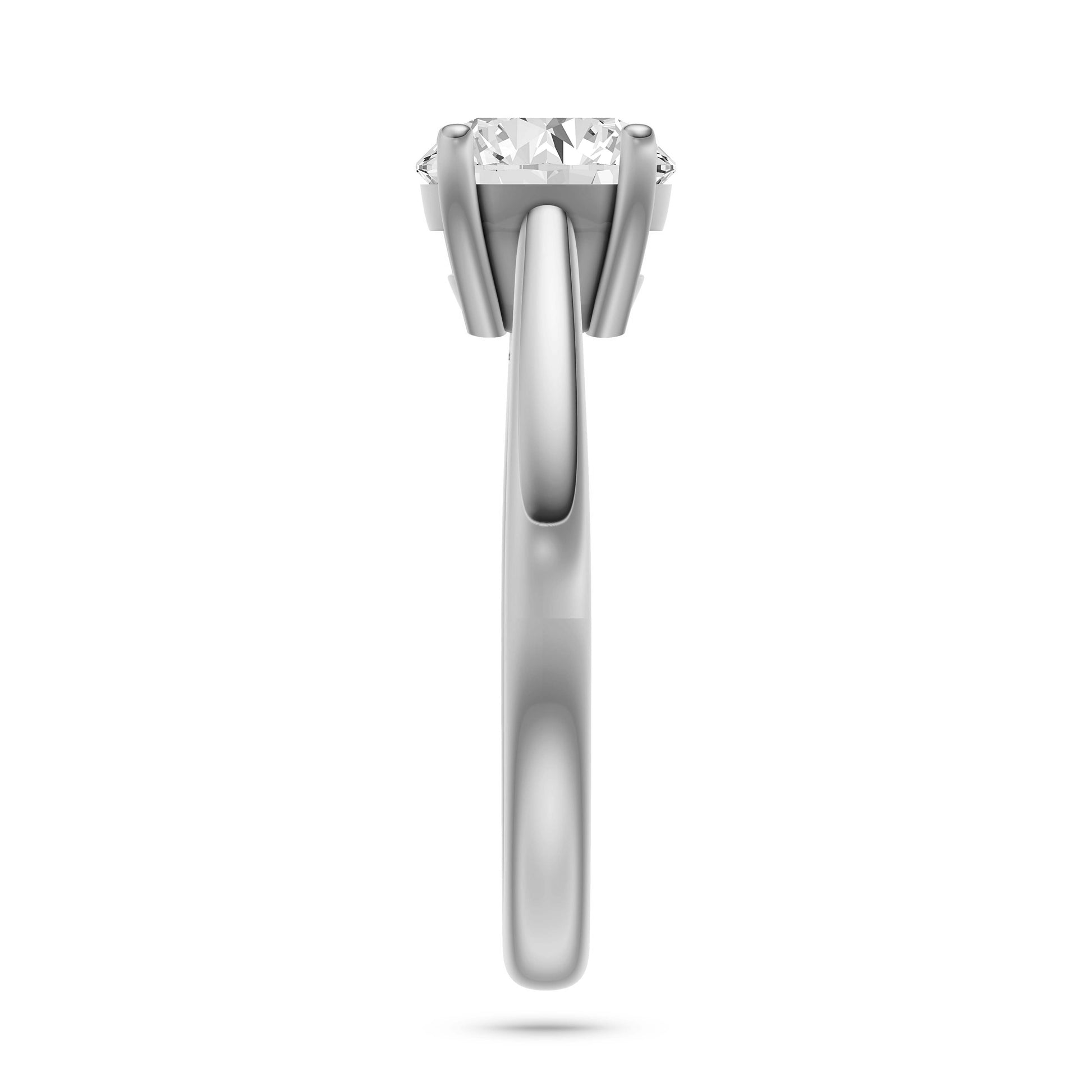 Oval Cut Solitaire Diamond Engagement Ring in 14K Gold