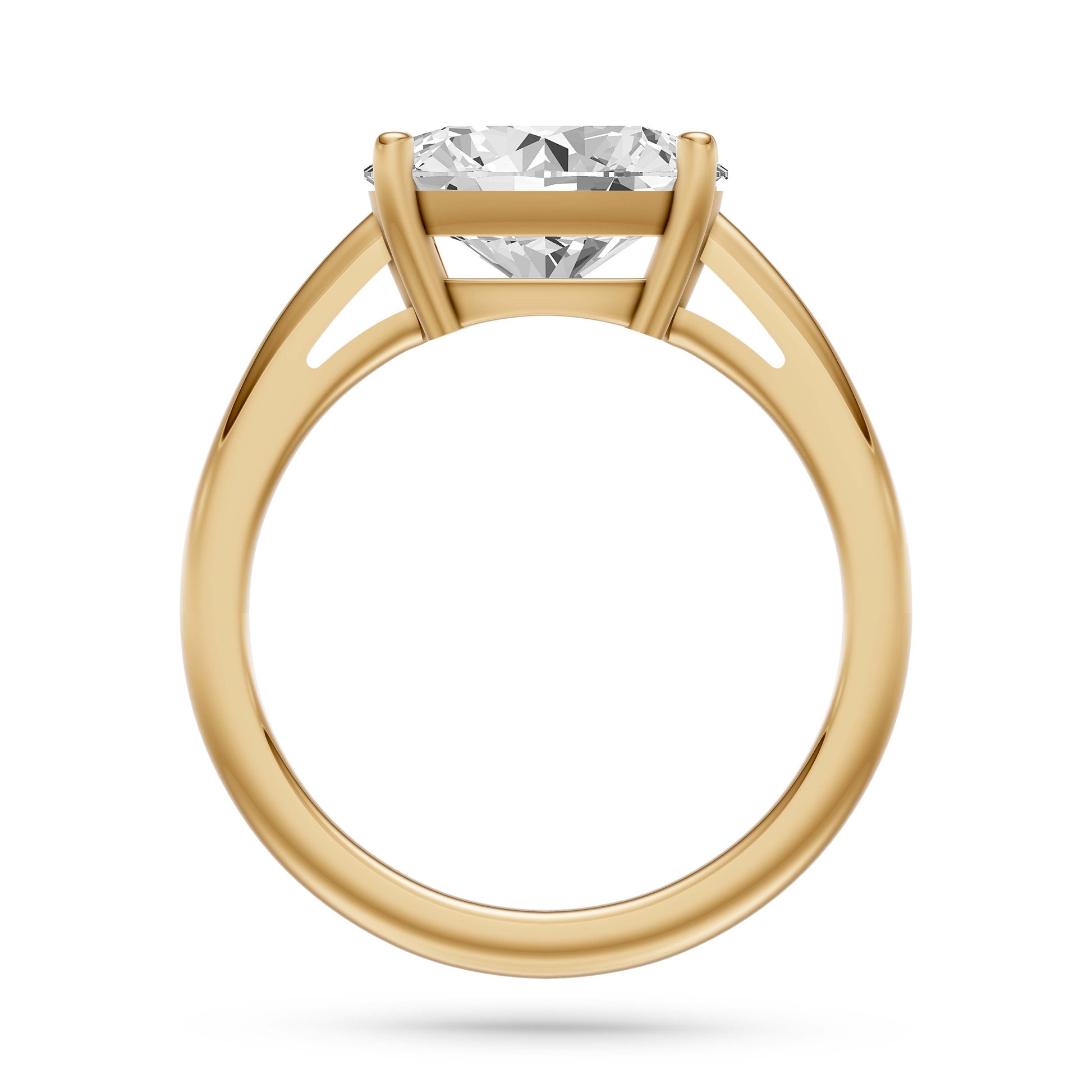 Oval Cut Solitaire Diamond Engagement Ring in 14K Gold