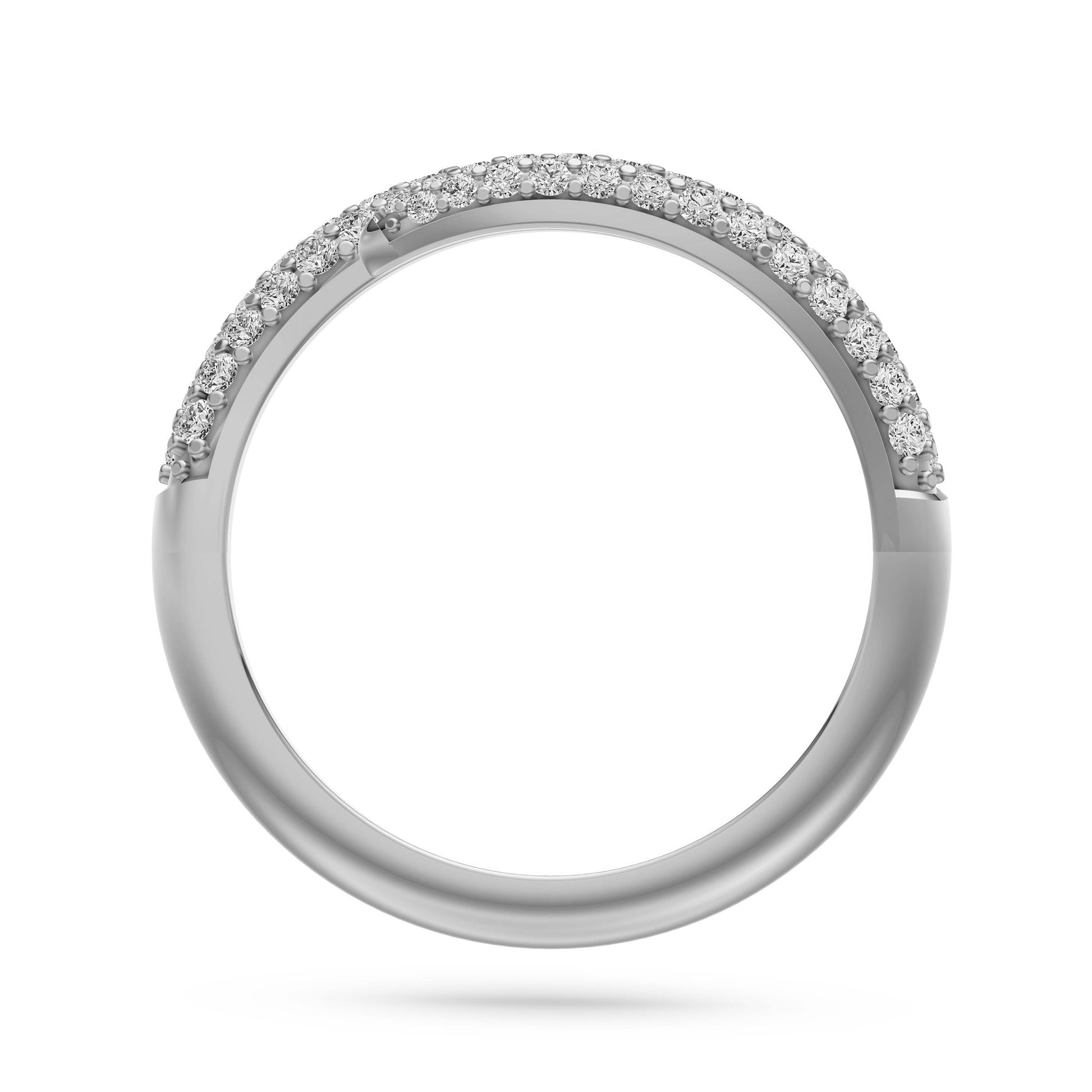 Pave Open Wrap Diamond Ring in 14K Gold