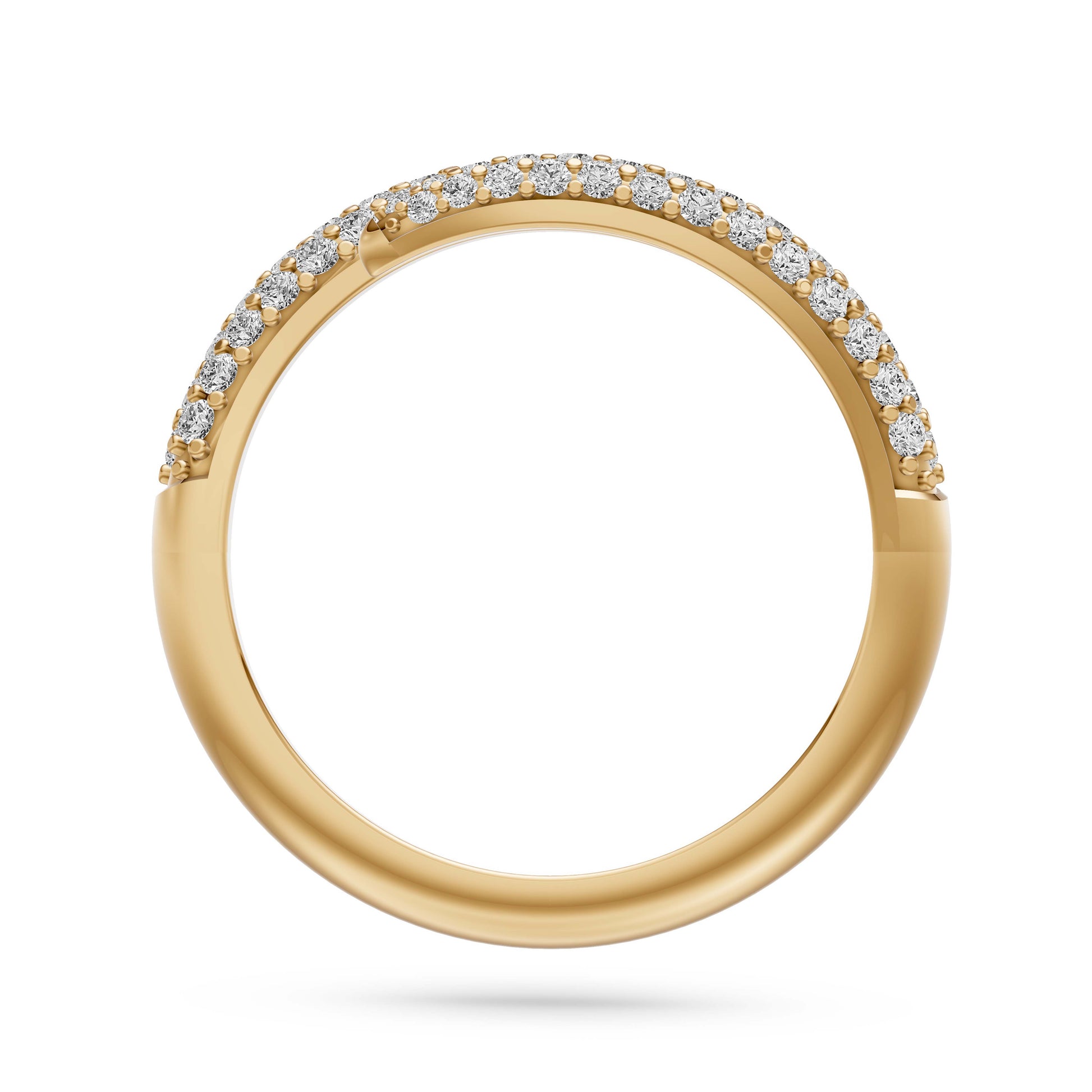 Pave Open Wrap Diamond Ring in 14K Gold