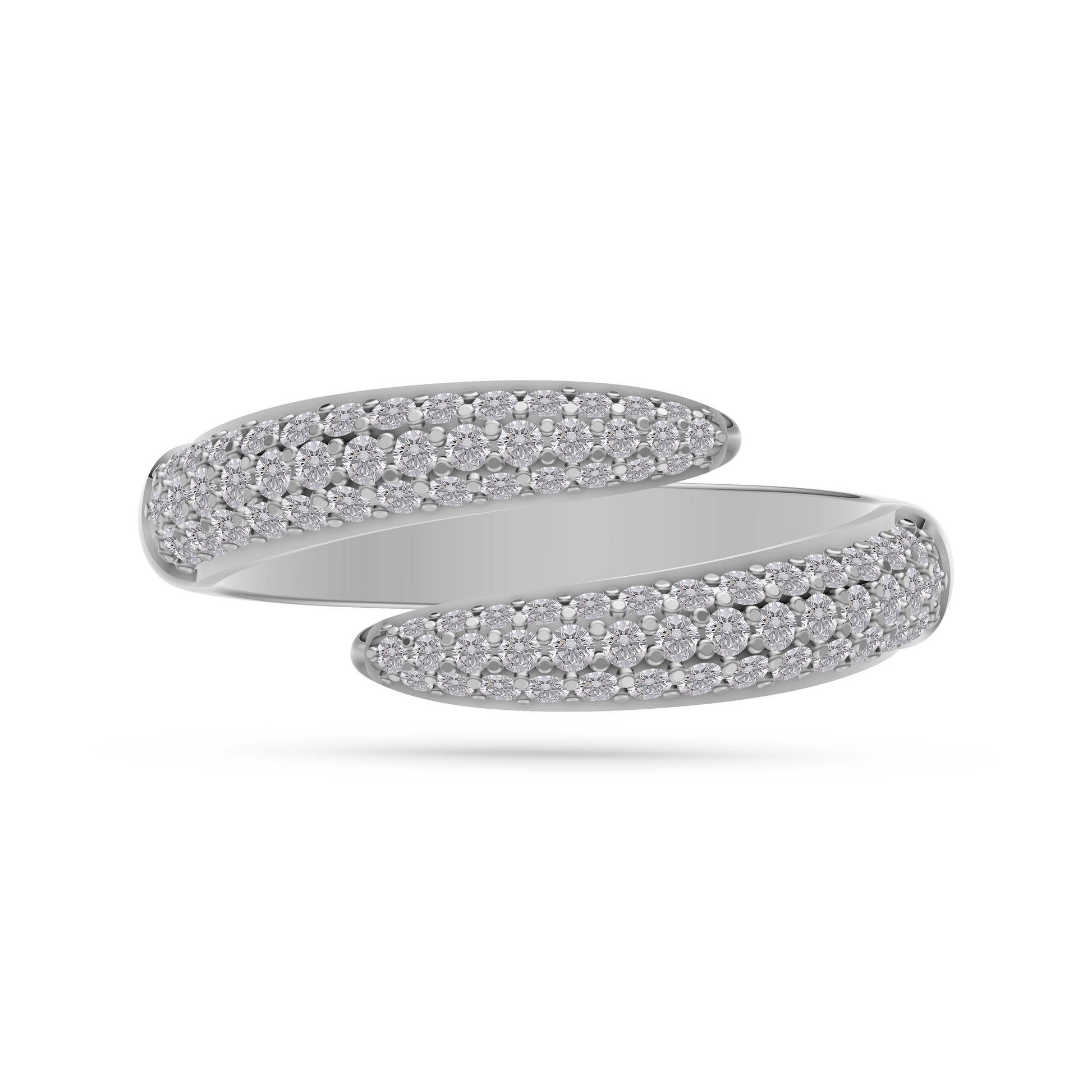 Pave Open Wrap Diamond Ring in 14K Gold