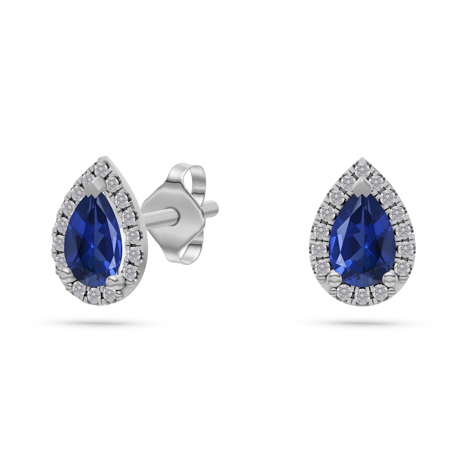 Pear-Shape Sapphire Stud Earrings in 18K Gold