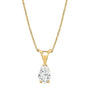 Pear-Shaped Diamond Necklace in 14K Gold