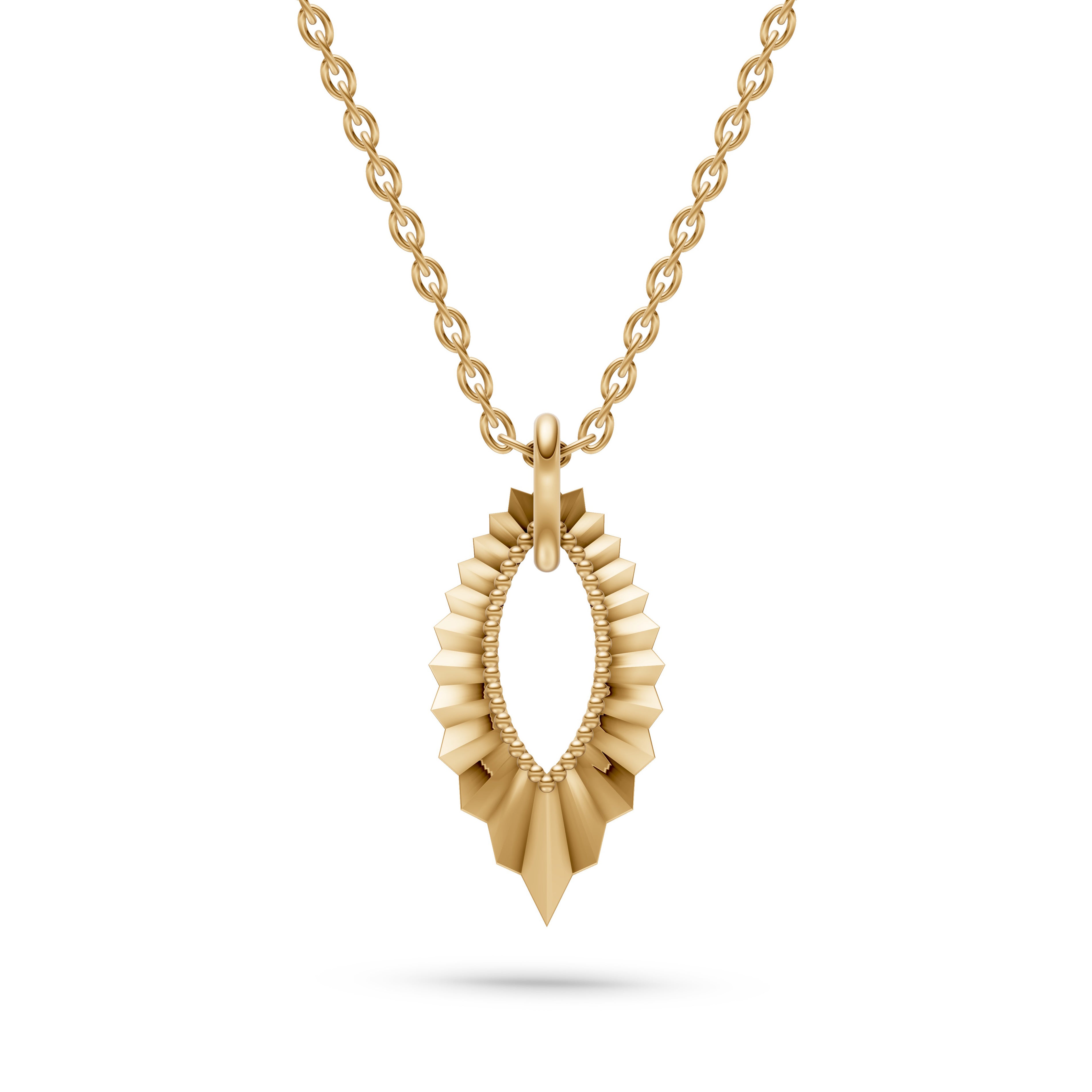 Petal Veil Pendant Necklace in 14K Gold