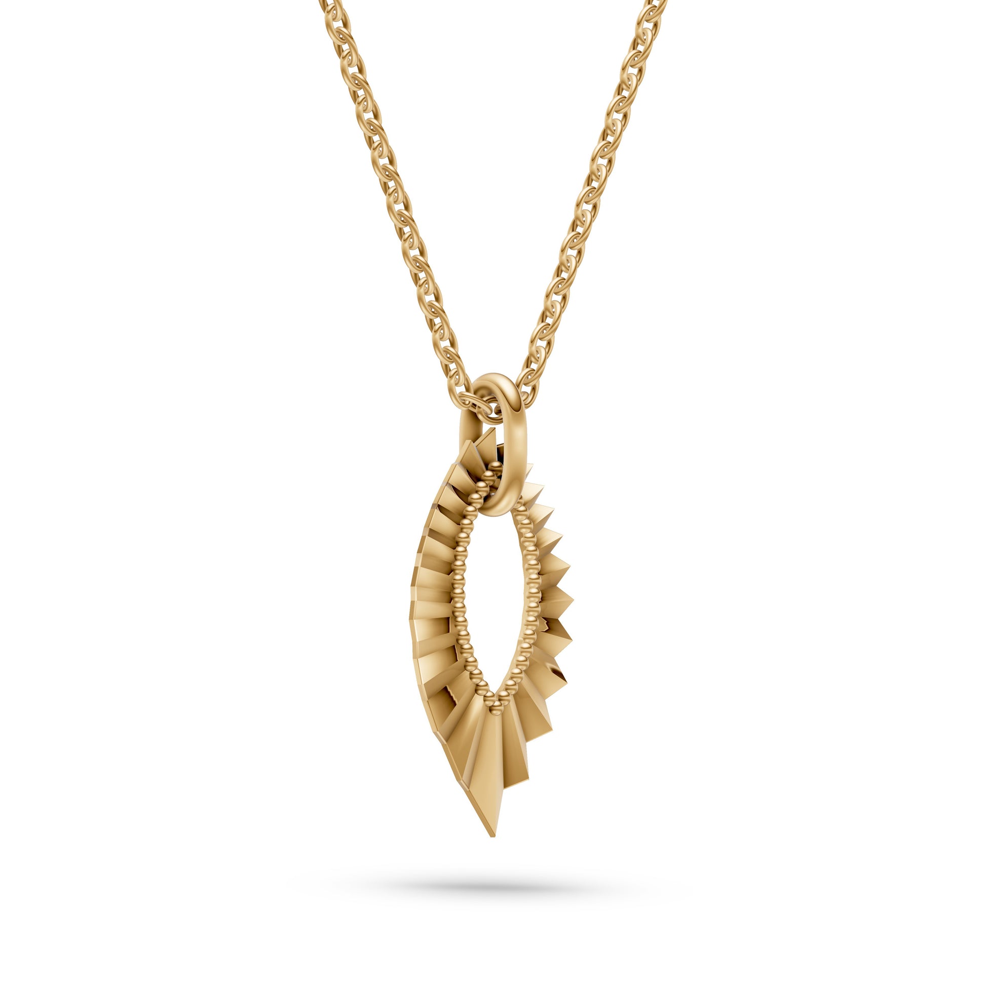 Petal Veil Pendant Necklace in 14K Gold