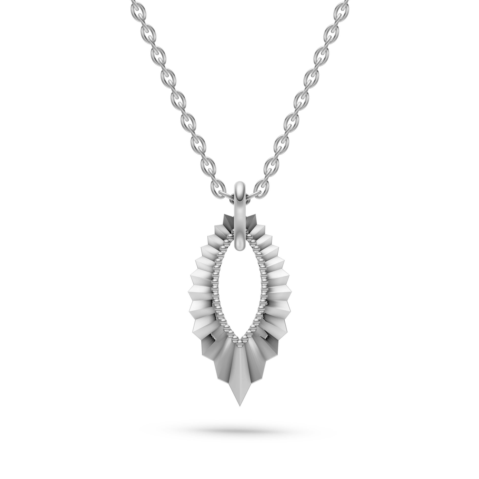 Petal Veil Pendant Necklace in 14K Gold