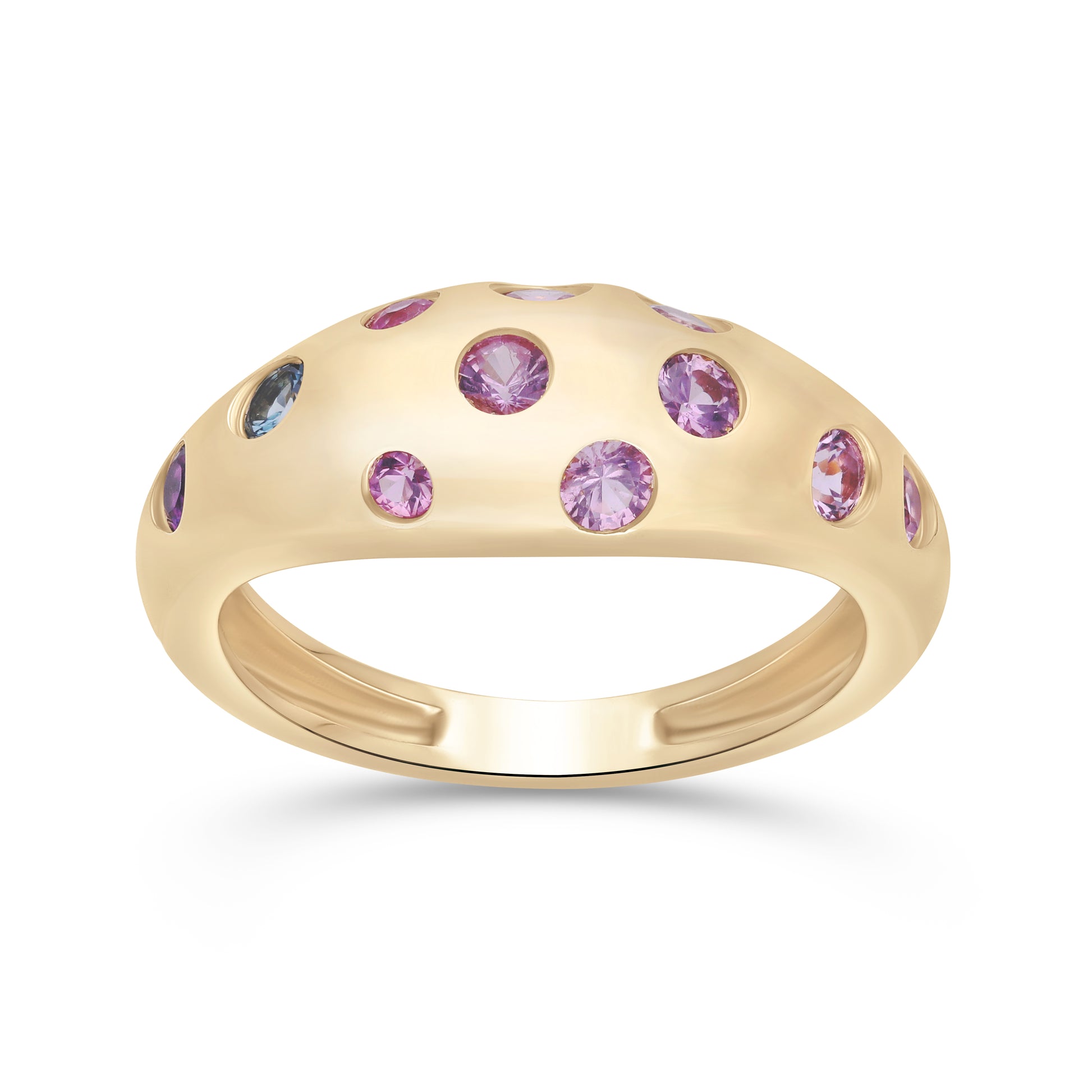 Sunset Bubble Ring in 14K Gold