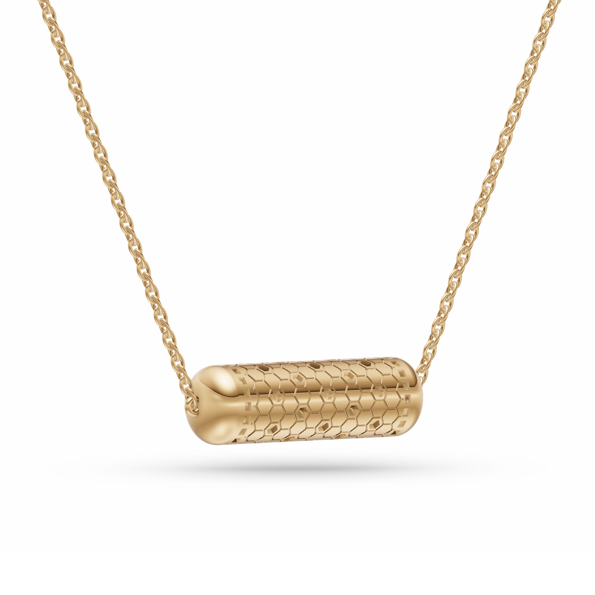 Prestige Tube Necklace In 14K Gold