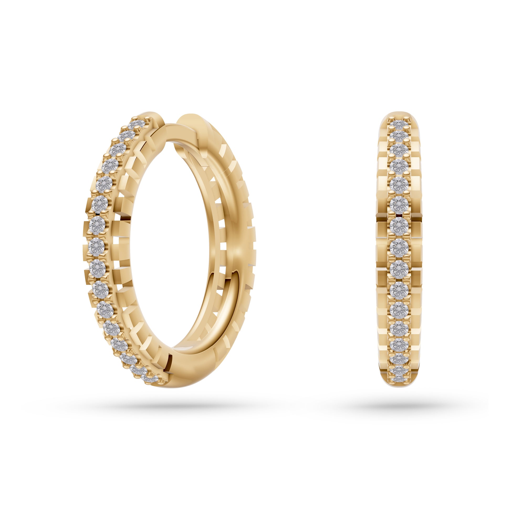 Radiant Timeless Gold Earrings in 14K Gold