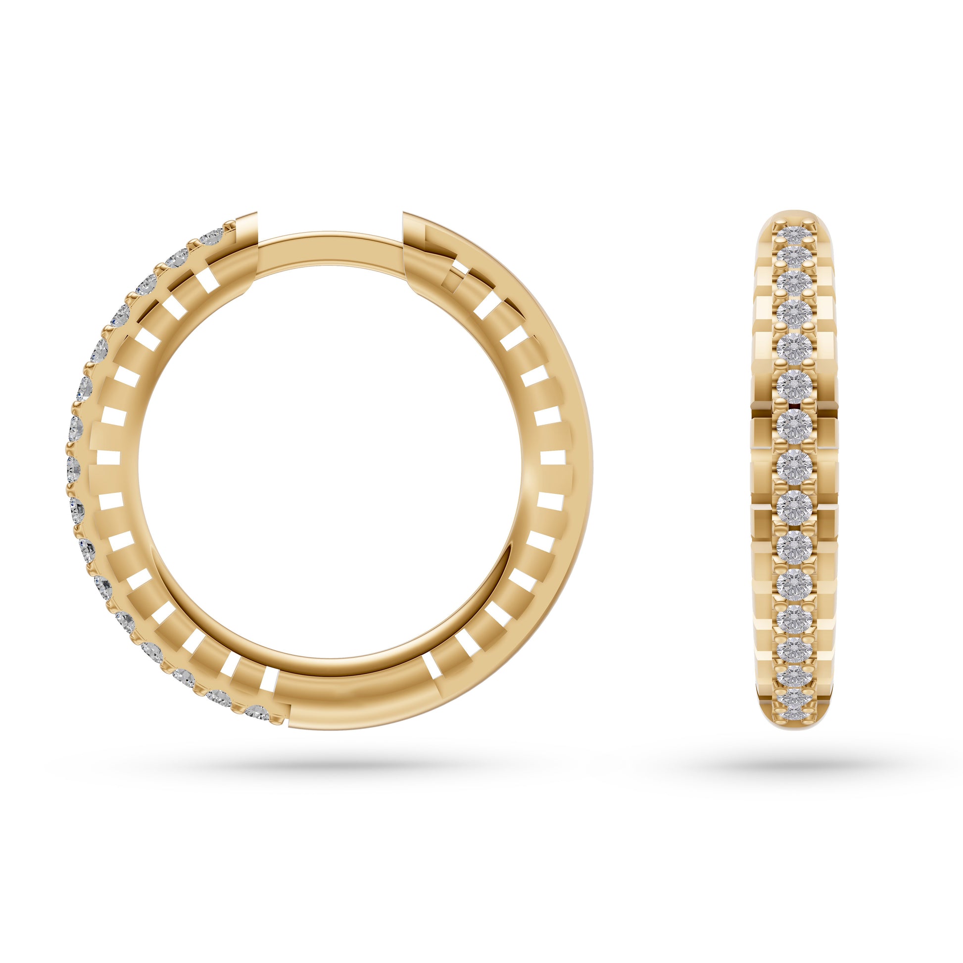 Radiant Timeless Gold Earrings in 14K Gold