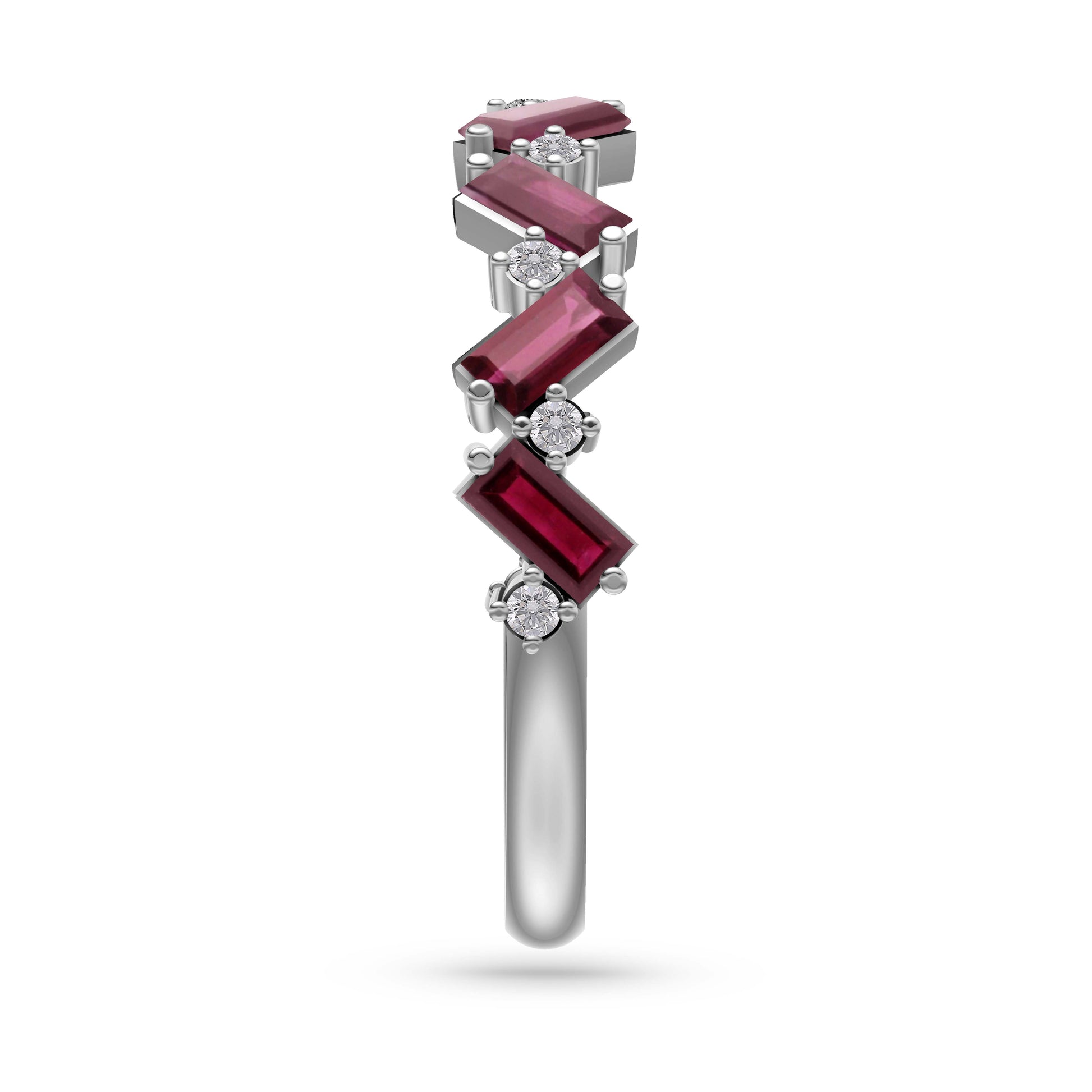 Ruby Abstract Band Ring in 18K Gold