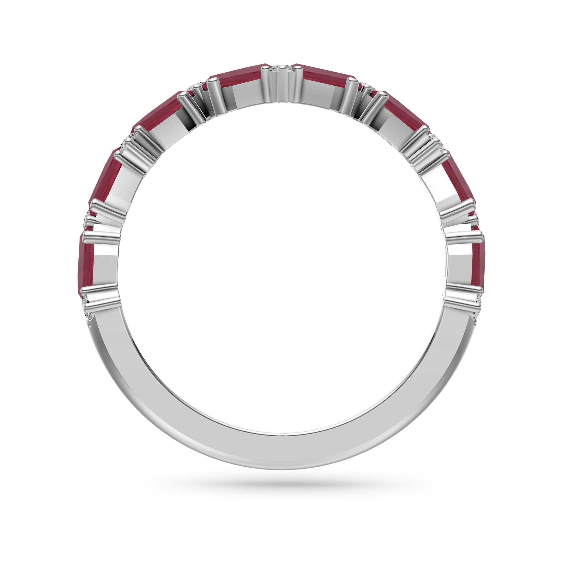 Ruby Abstract Band Ring in 18K Gold